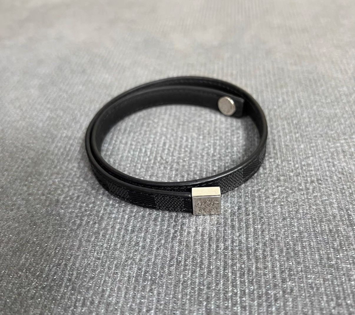 Louis Vuitton Louis Vuitton Black Damier Ebene Monogram Bracelet Size ONE SIZE - 1 Thumbnail