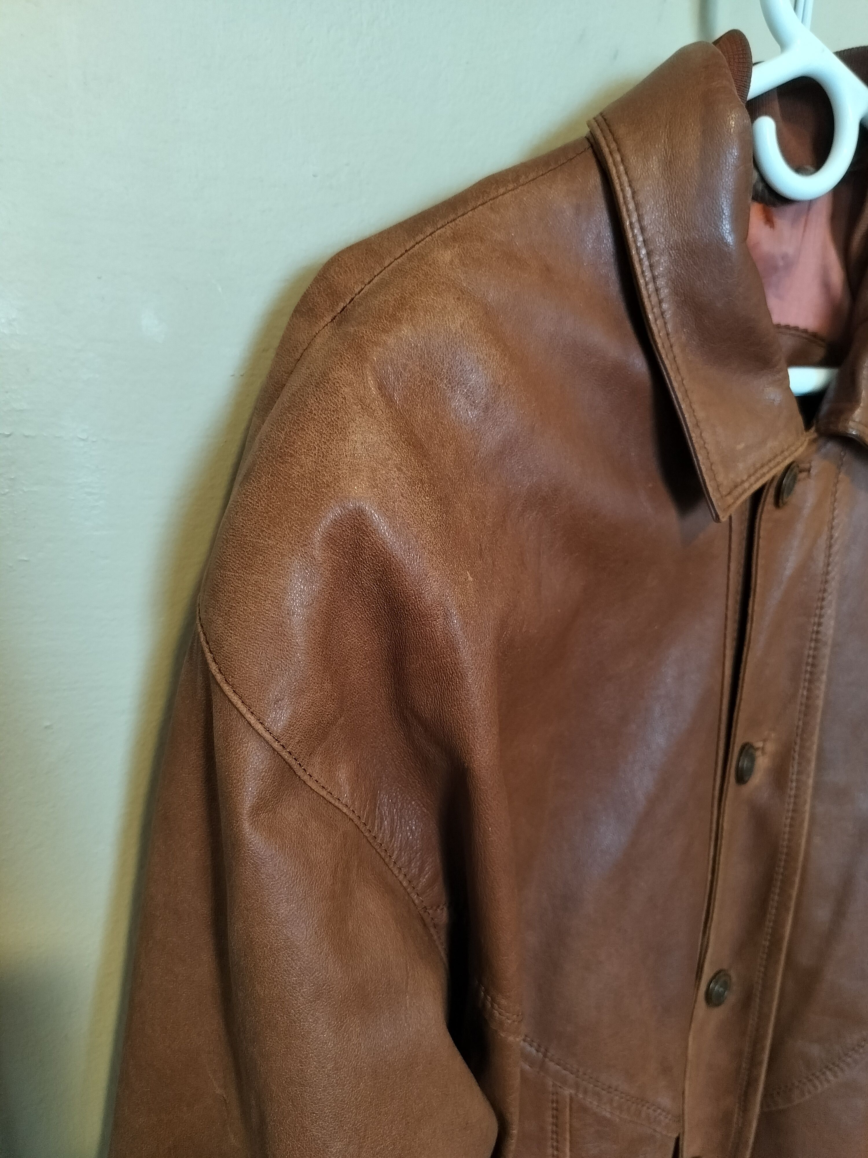 Other Soporcol Portuguese Vintage Brown Soft Leather Bomber Jacket Size US L / EU 52-54 / 3 - 4 Thumbnail