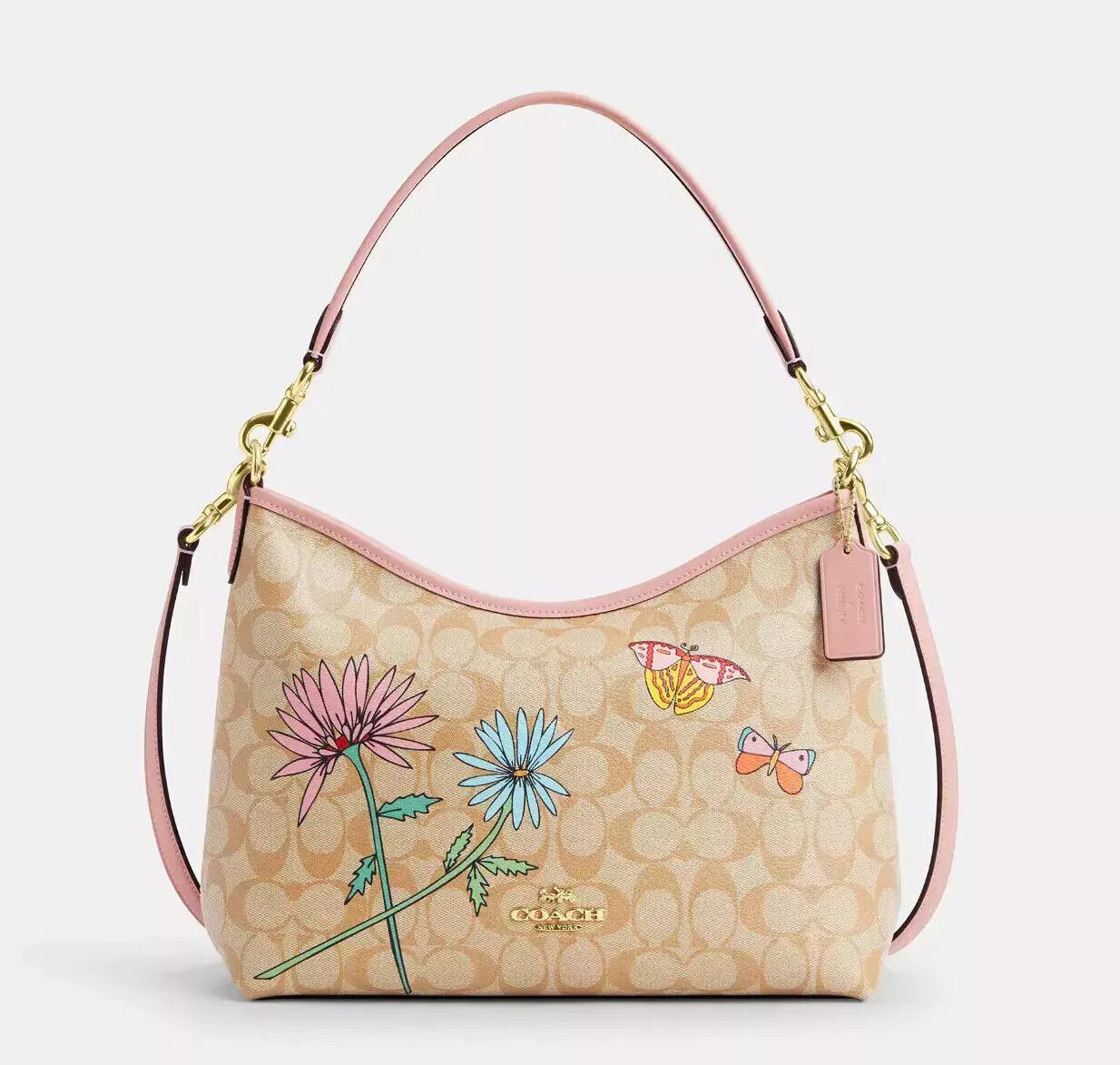 Coach Observed By Us Laurel Shoulder Bag In Signature Canvas CU393 Size ONE SIZE - 8 Thumbnail