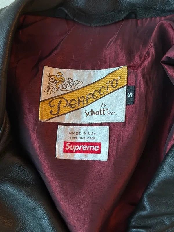 Schott × Supreme Schott x supreme perfecto leather jacket Size US S / EU 44-46 / 1 - 3 Thumbnail