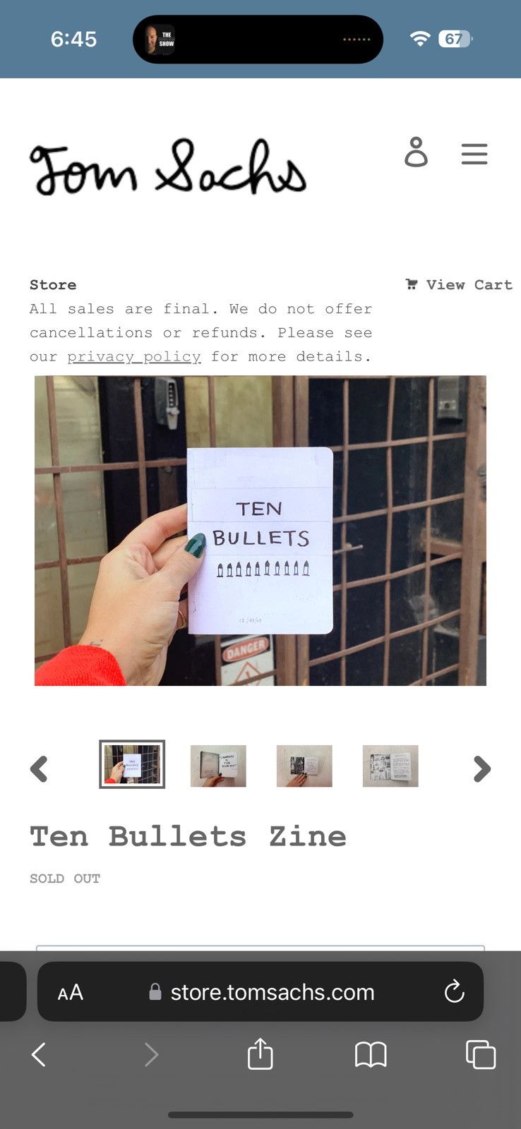 Tom Sachs Combo Rare! Tom Sachs “Ten Bullets” & Twenty-Nine Haikus Size ONE SIZE - 3 Thumbnail