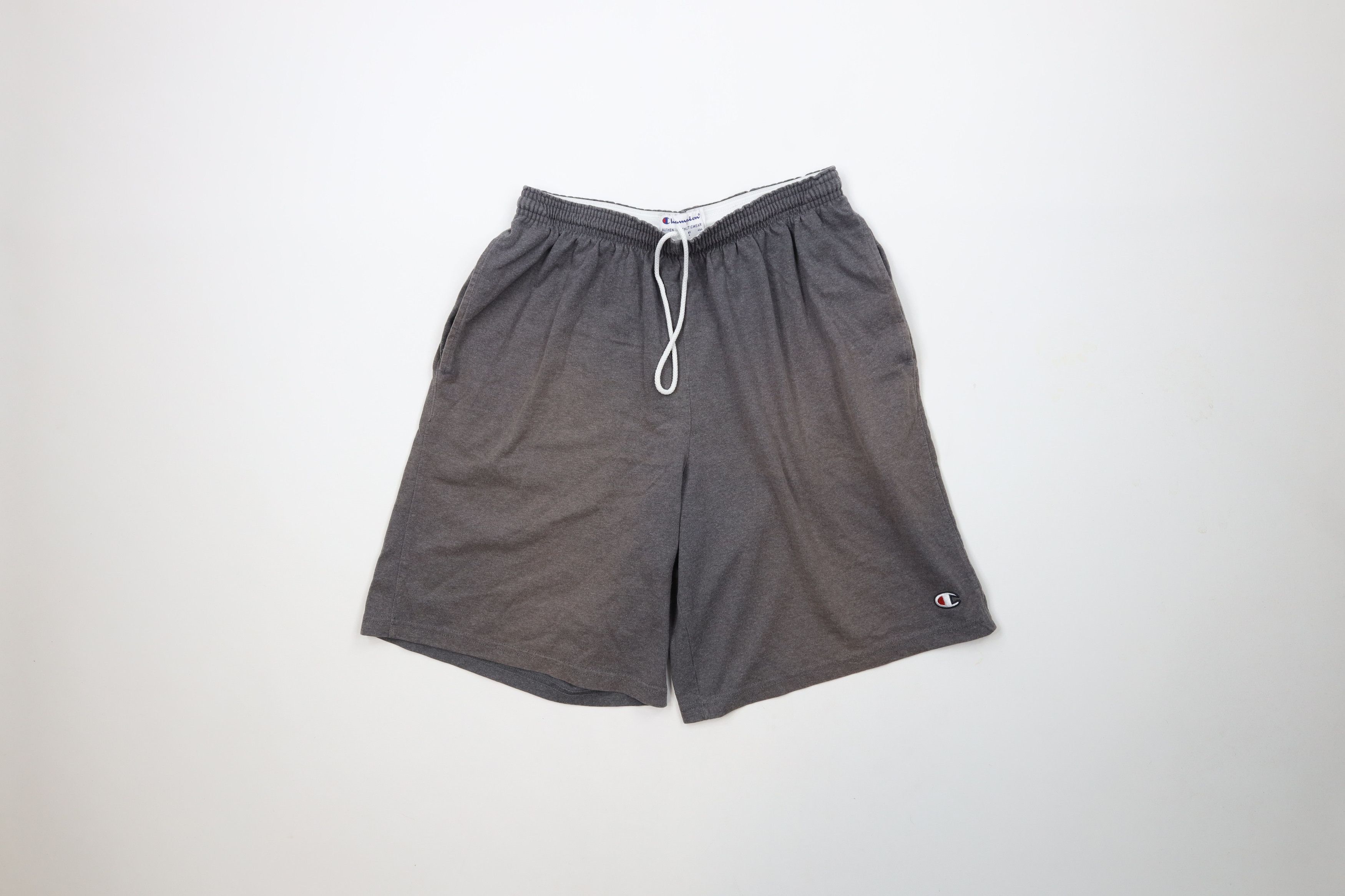Champion × Vintage Vintage Champion Logo Sun Faded Above Knee Shorts Gray Size US 32 / EU 48 - 1 Thumbnail