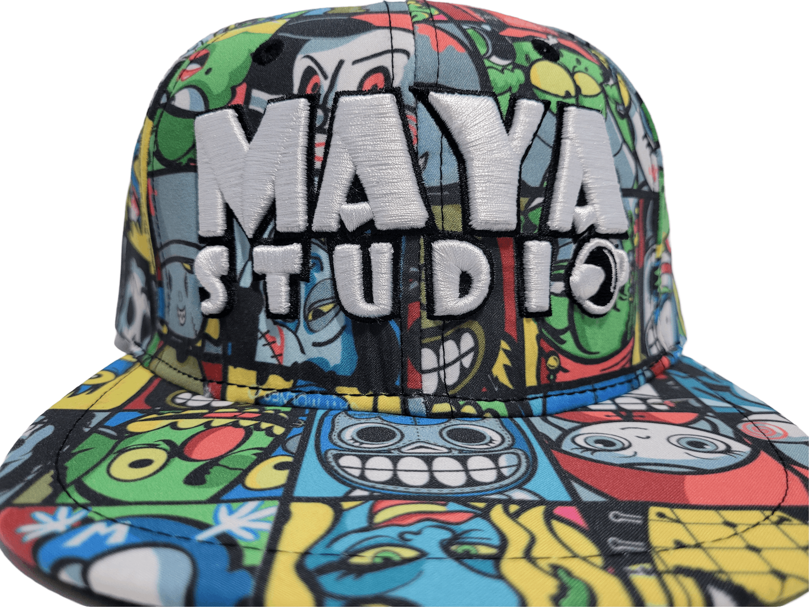 Other Maya Studio Colorful Cartoon Collage Snapback Size ONE SIZE - 2 Thumbnail