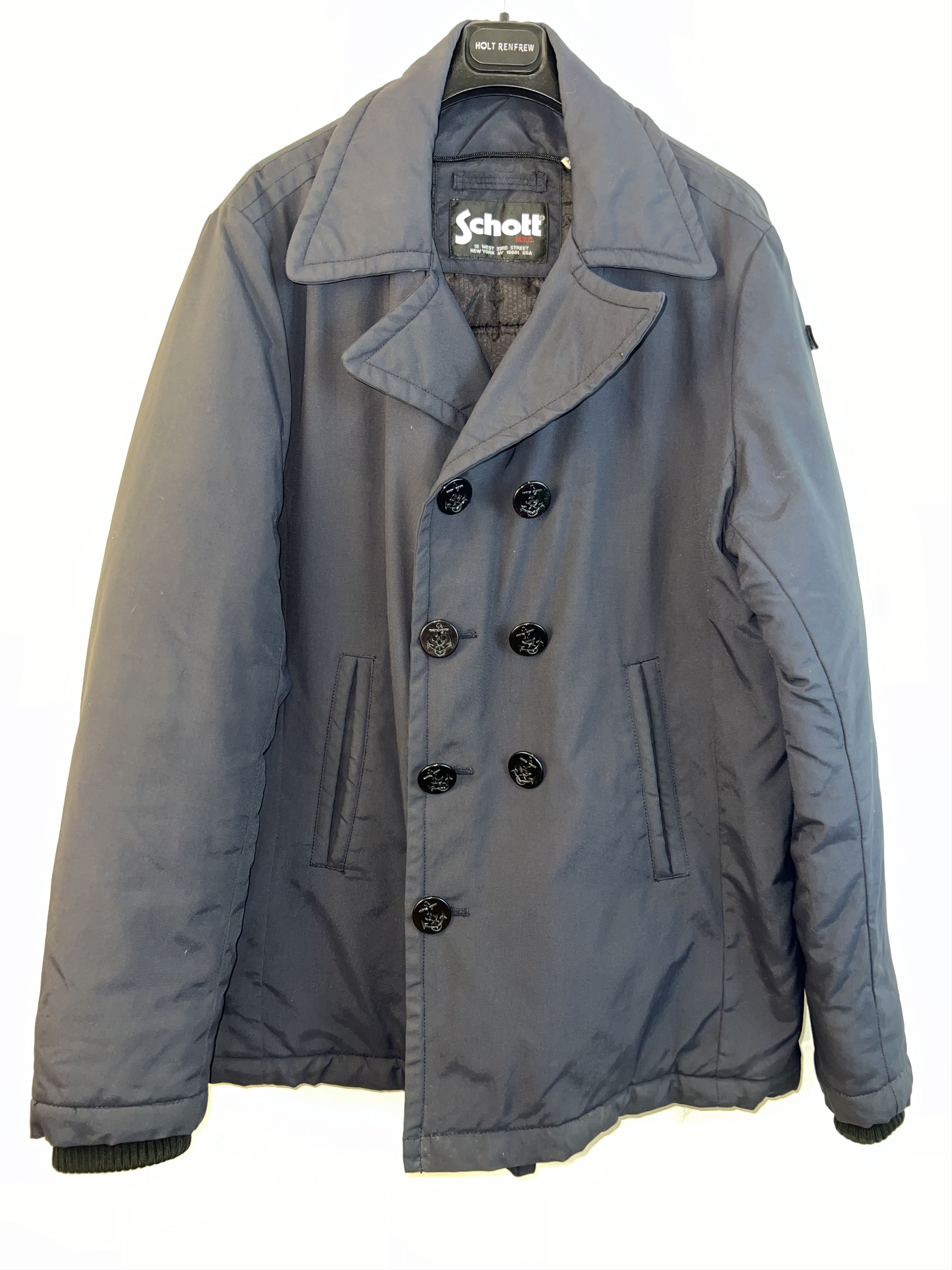 SCHOTT Vintage Peacoat 2in1 Collar Lined Coat - 80% OFF SALE