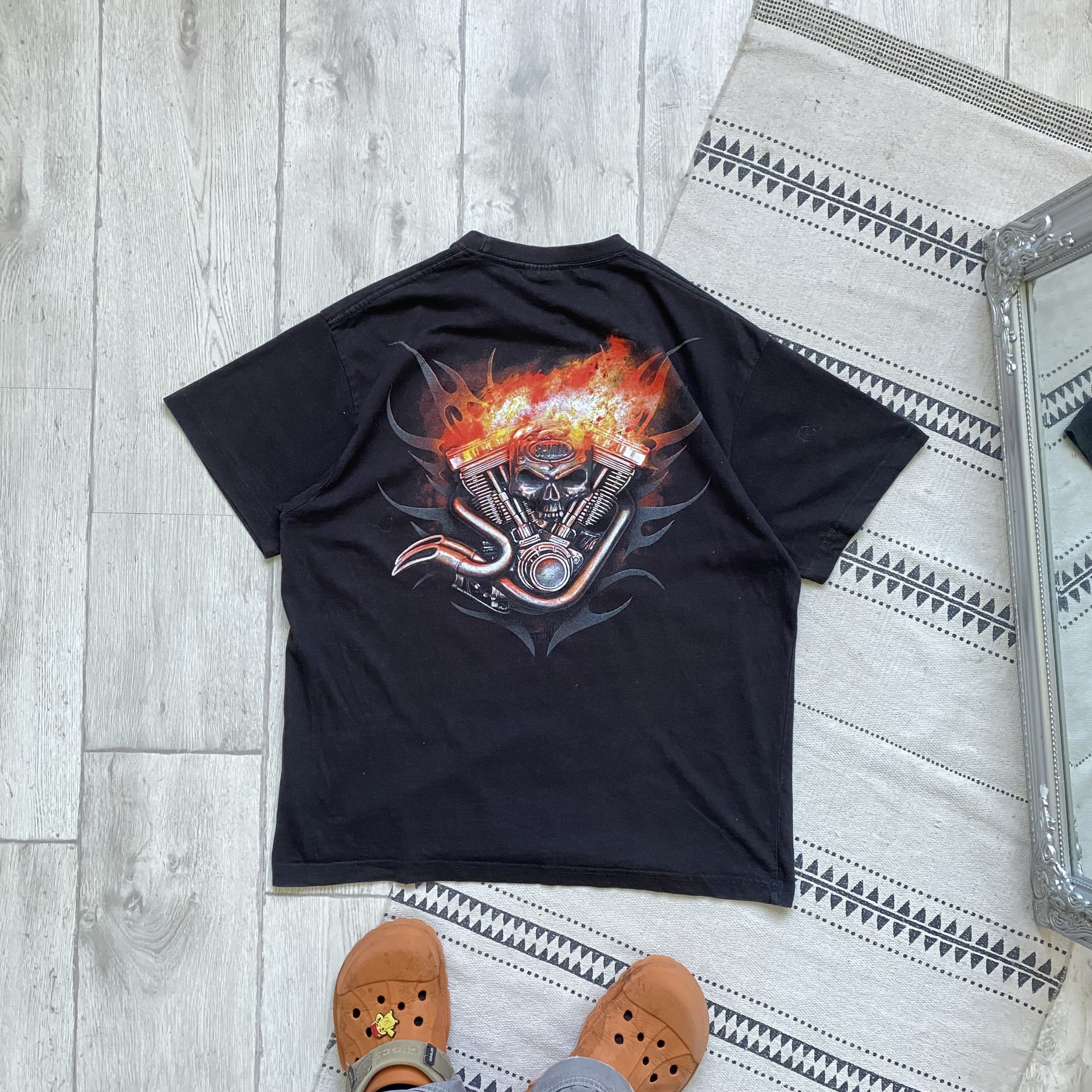 Harley Davidson 💀 Vintage Horror Skeleton Biker tee Harley Davidson vibe Size US M / EU 48-50 / 2 - 7 Thumbnail