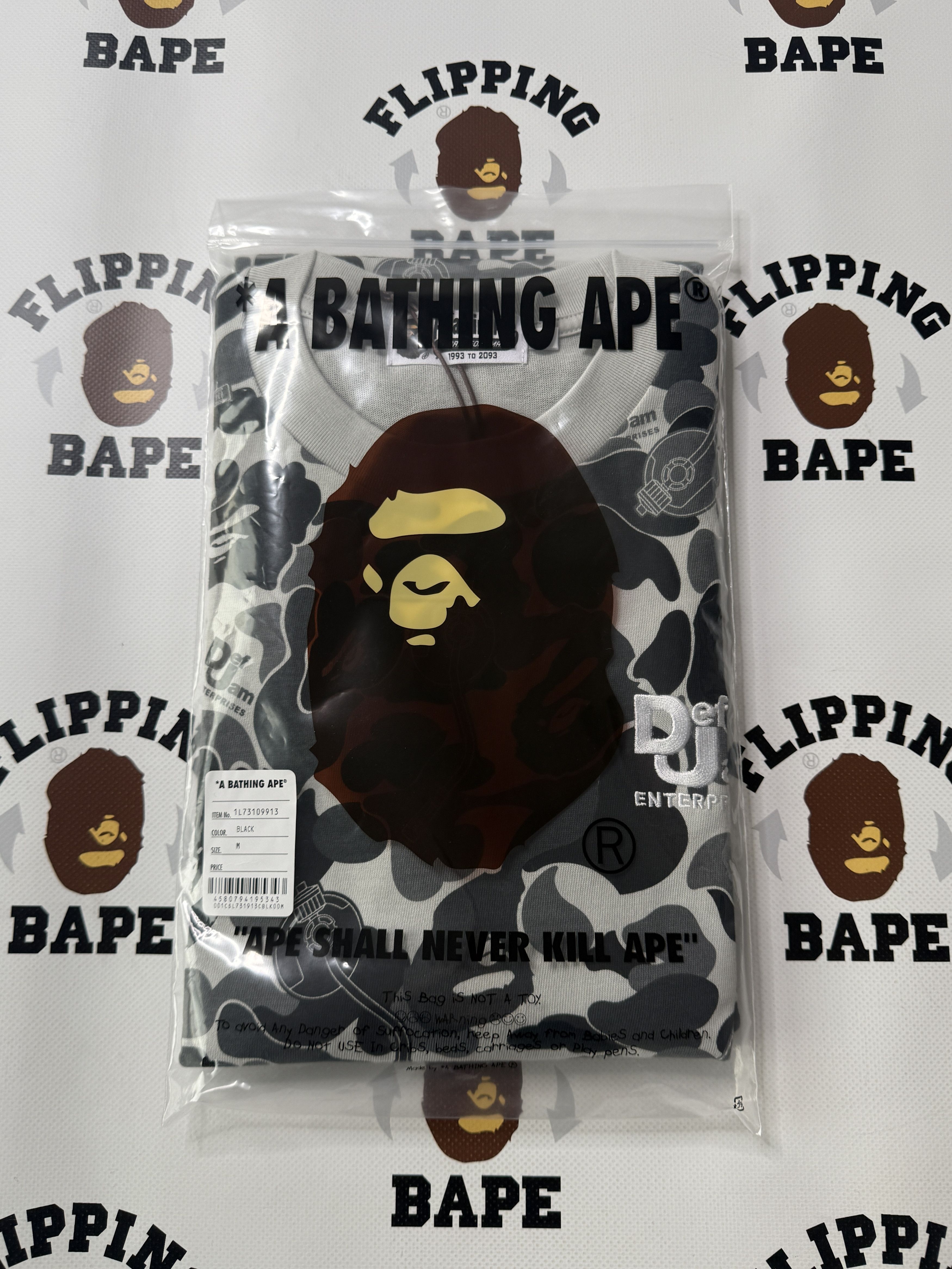 Bape BAPE X DEF JAM CAMO RELAXED FIT TEE Size US M / EU 48-50 / 2 - 10 Thumbnail