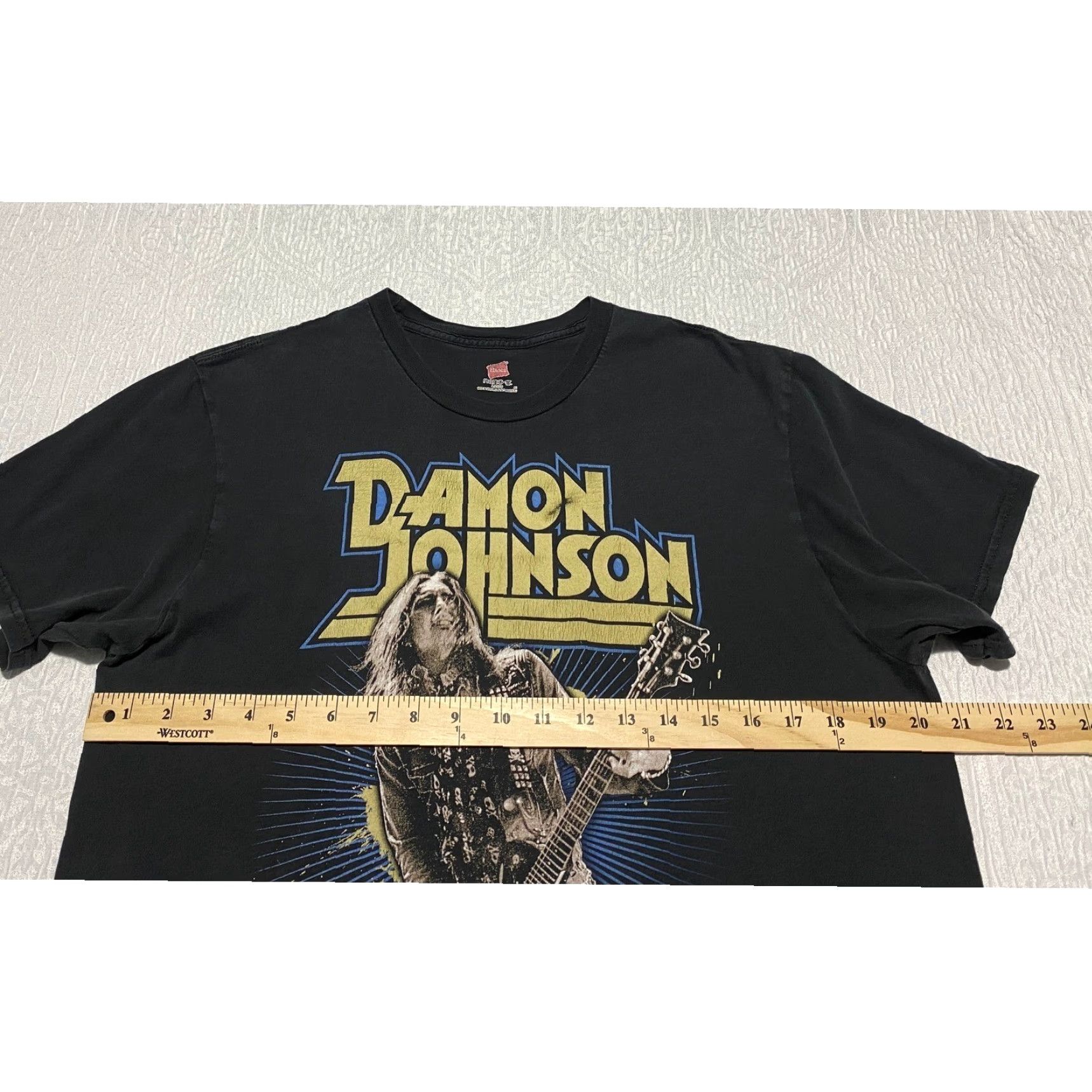 Hanes Damon Johnson Guitarist Graphic T-Shirt Black Rock Band Concert Tour Tee Hanes Tee Crew Neck Short Sleeve Men L Black Graphic Tee Size US L / EU 52-54 / 3 - 5 Thumbnail
