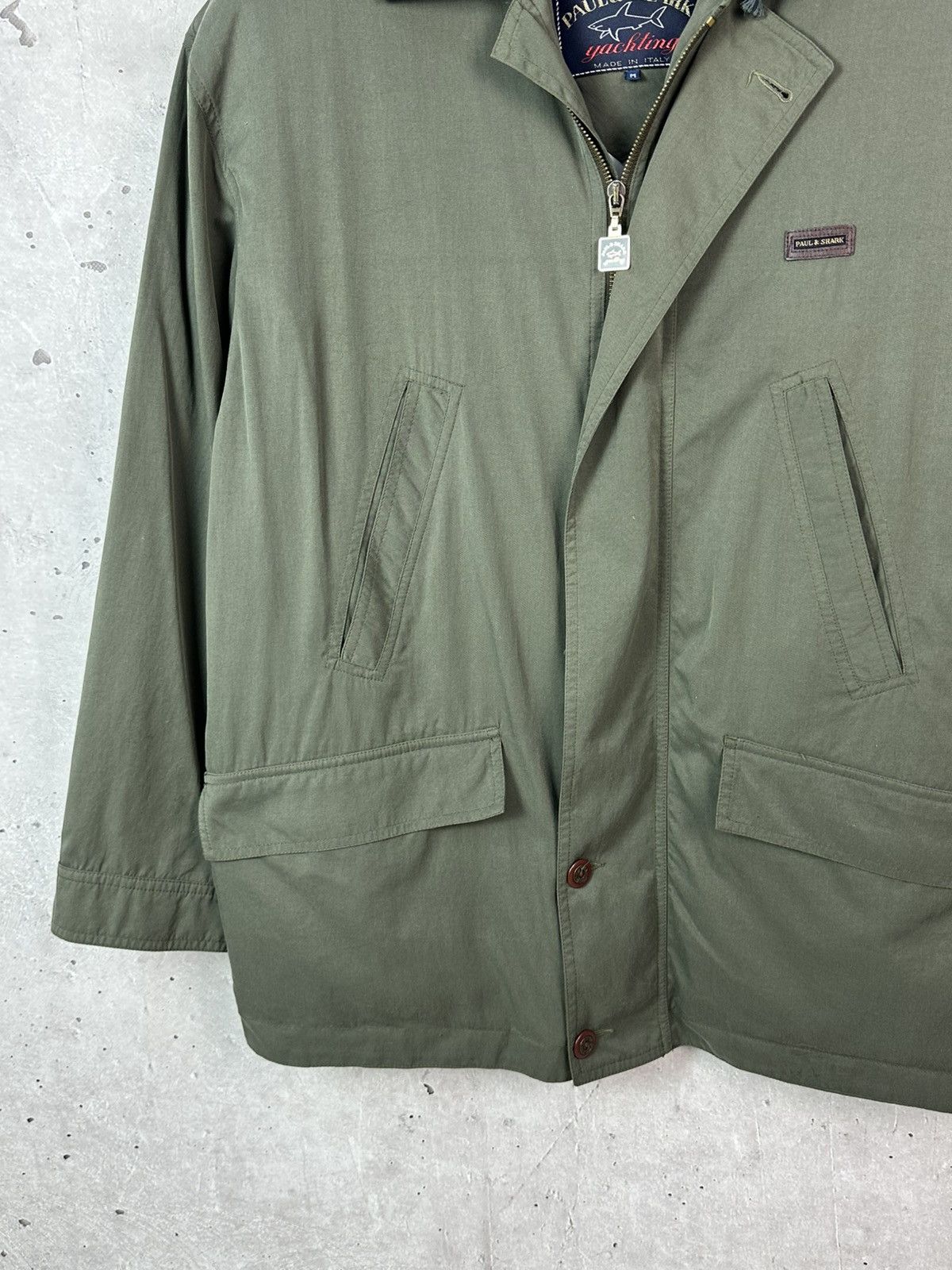 Paul & Shark Paul & Shark Made in Italy Khaki Multipocket Hooded Jacket Size US L / EU 52-54 / 3 - 4 Thumbnail