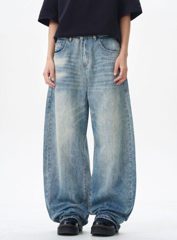 Vintage Gradient high-street American baggy cutaway jeans for men Size US 32 / EU 48 - 1 Thumbnail