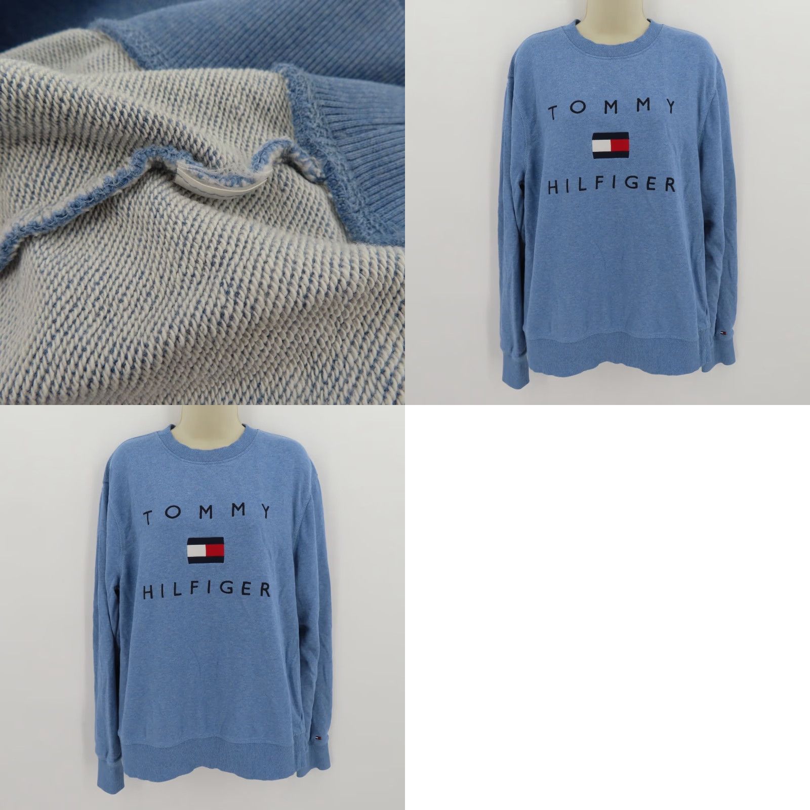 Tommy Hilfiger Tommy Hilfiger Womens Large Blue Crew Neck Embroidered Pullover Sweatshirt Top Shirt Size L / US 10 / IT 46 - 8 Thumbnail