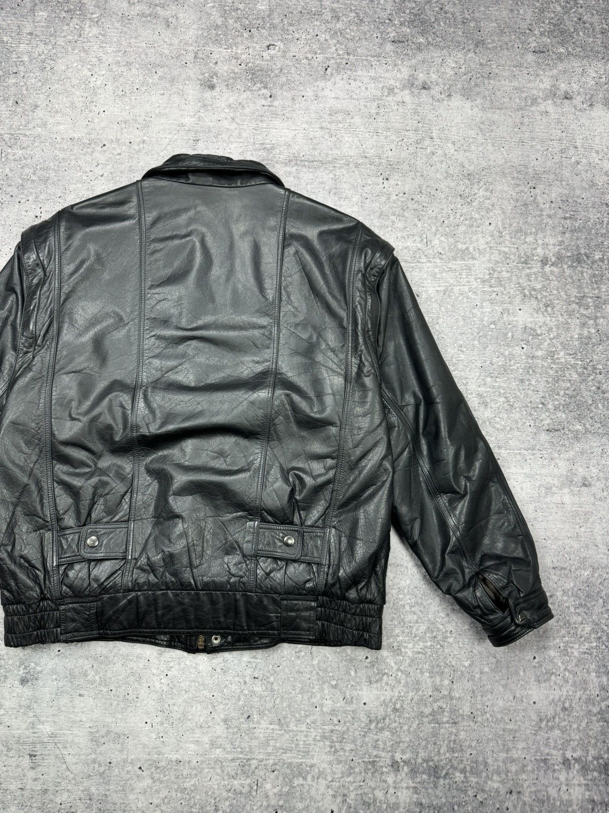 Genuine Leather Vintage Aviator Top Gun Genuine Leather Bomber Jacket - Vest Size US M / EU 48-50 / 2 - 20 Thumbnail