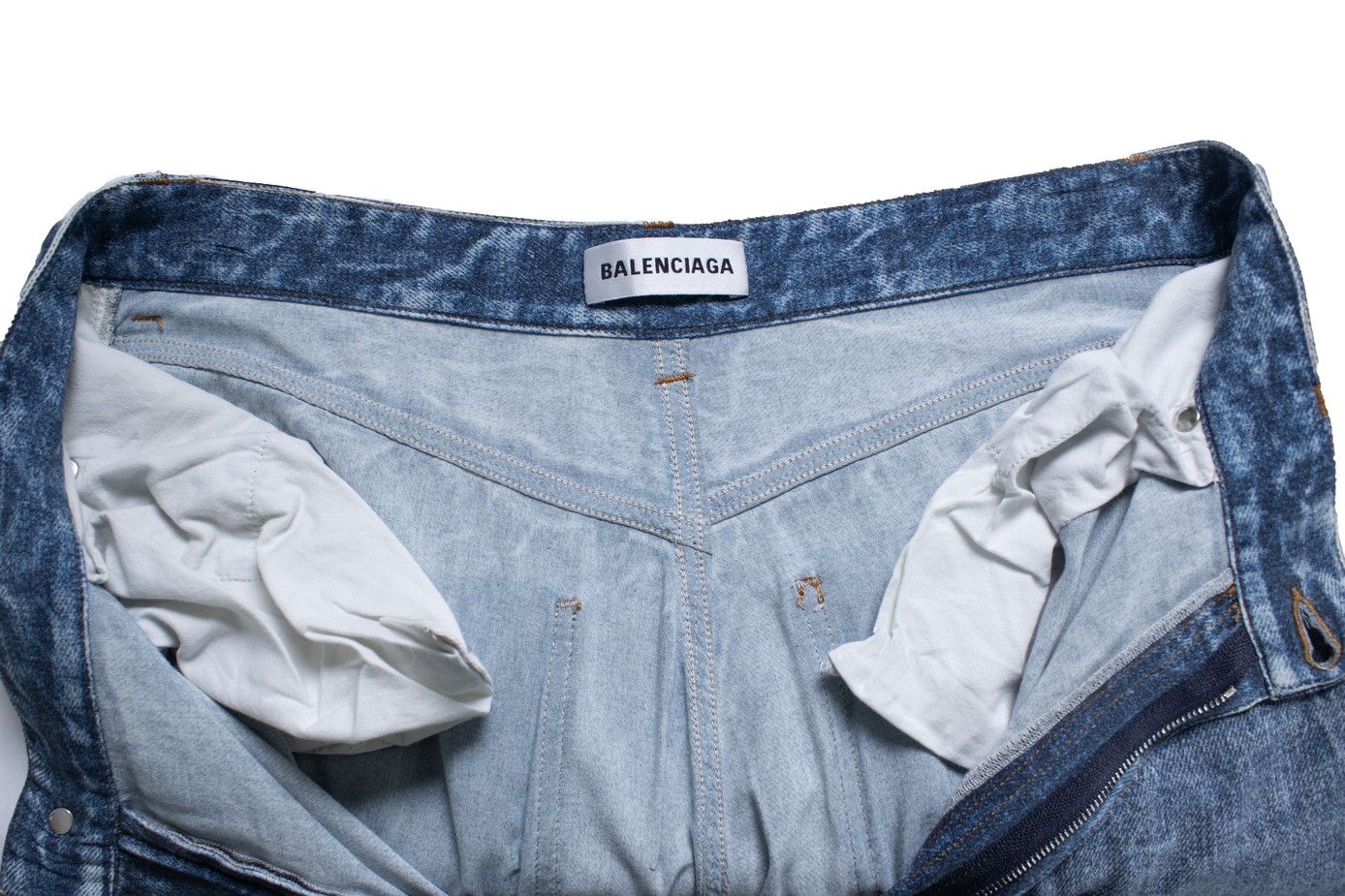 Balenciaga Balenciaga, 2020 trompe L’oeil faux jeans pants Size 28" / US 6 / IT 42 - 10 Thumbnail
