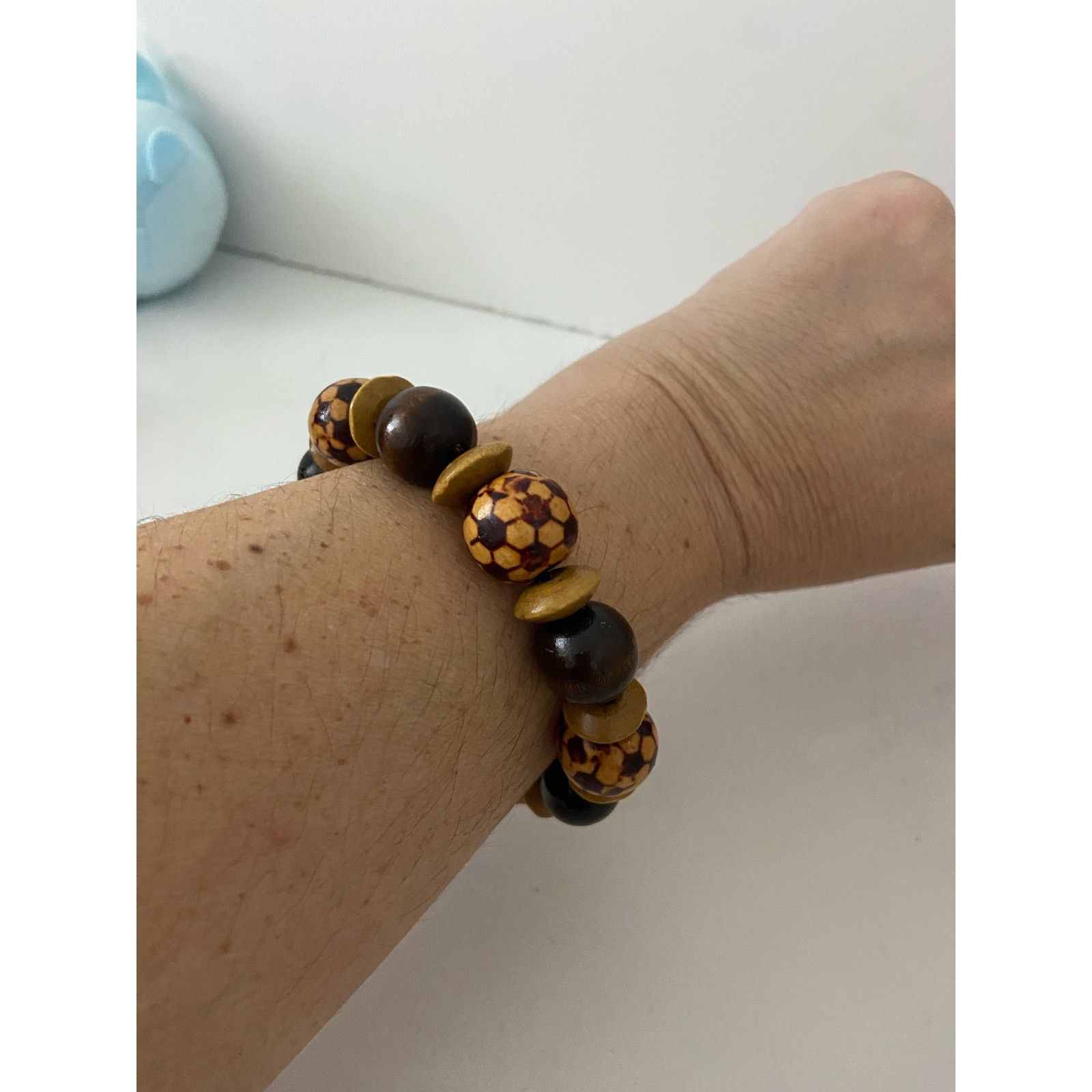 Vintage Vintage wooden bead bracelet Size ONE SIZE - 1 Thumbnail