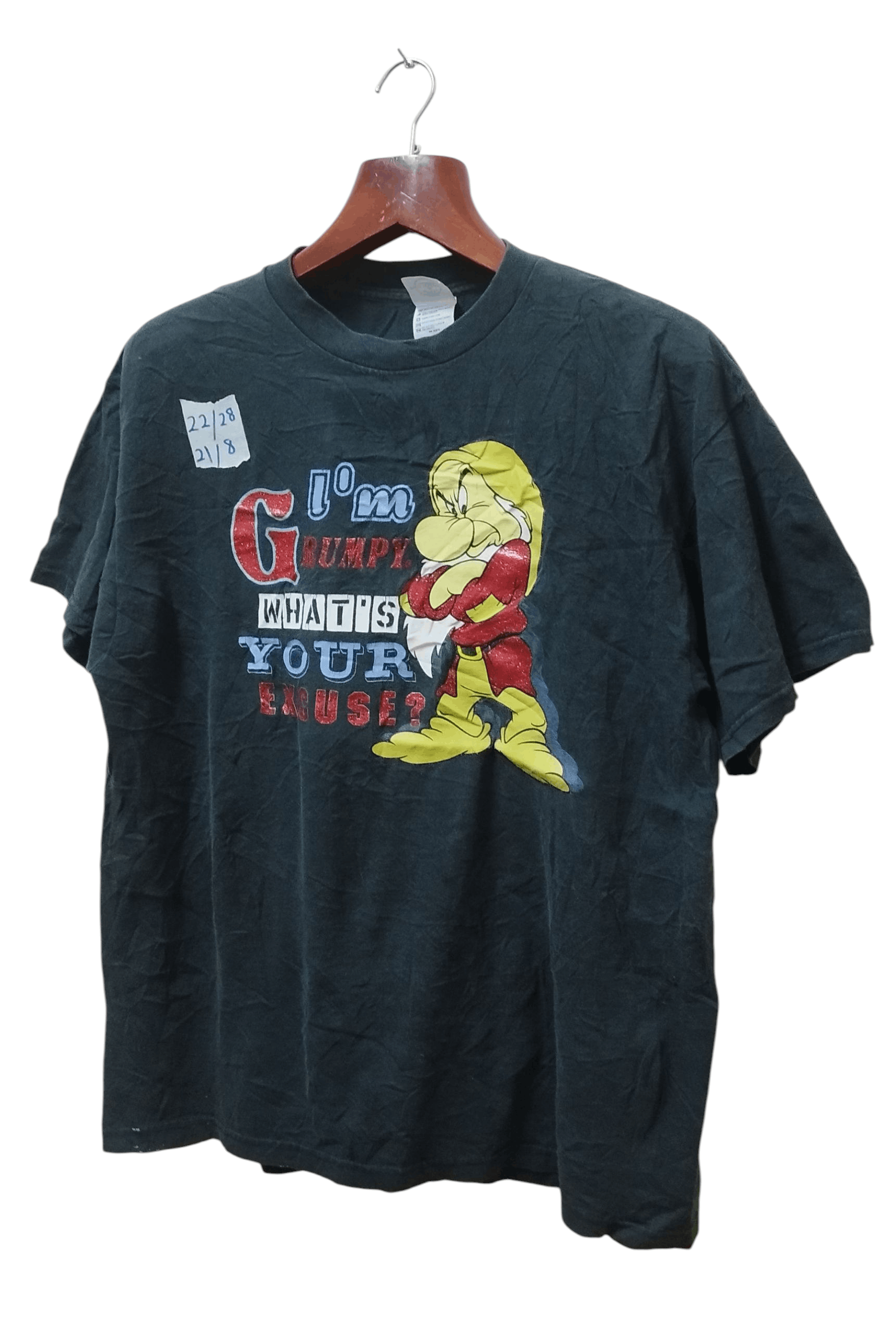 Disney Vtg Grumpy Disney Film Snow White and The 7 Dwarfs T-shirt Size US L / EU 52-54 / 3 - 3 Thumbnail
