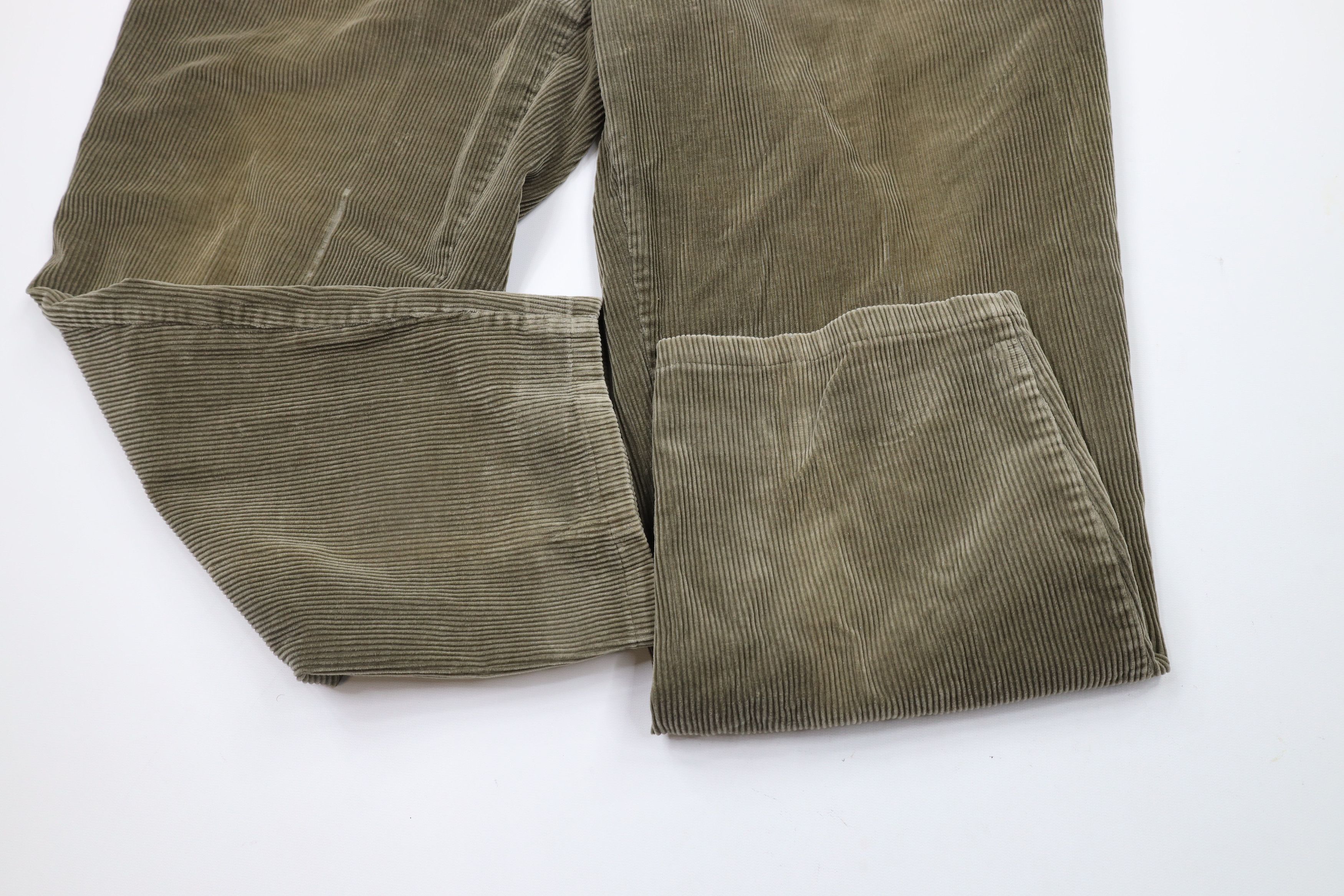 Vintage Vintage 90s Streetwear Wide Leg Corduroy Chino Pants Green Size US 40 / EU 56 - 7 Thumbnail