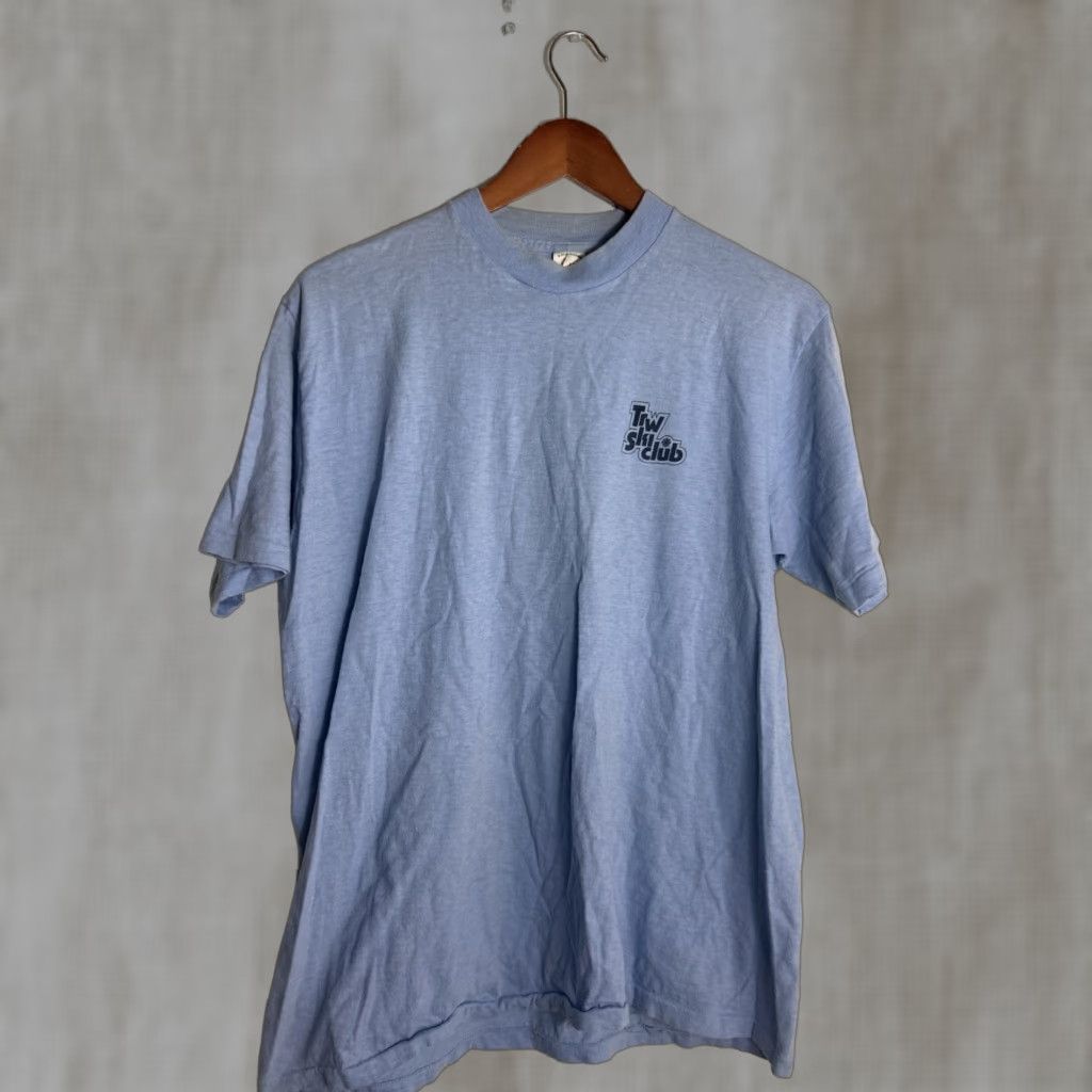 Vintage VINTAGE XL Blue Short Sleeve T Shirt TRW Ski Club Shirt Mens XS? Size US XL / EU 56 / 4 - 1 Thumbnail