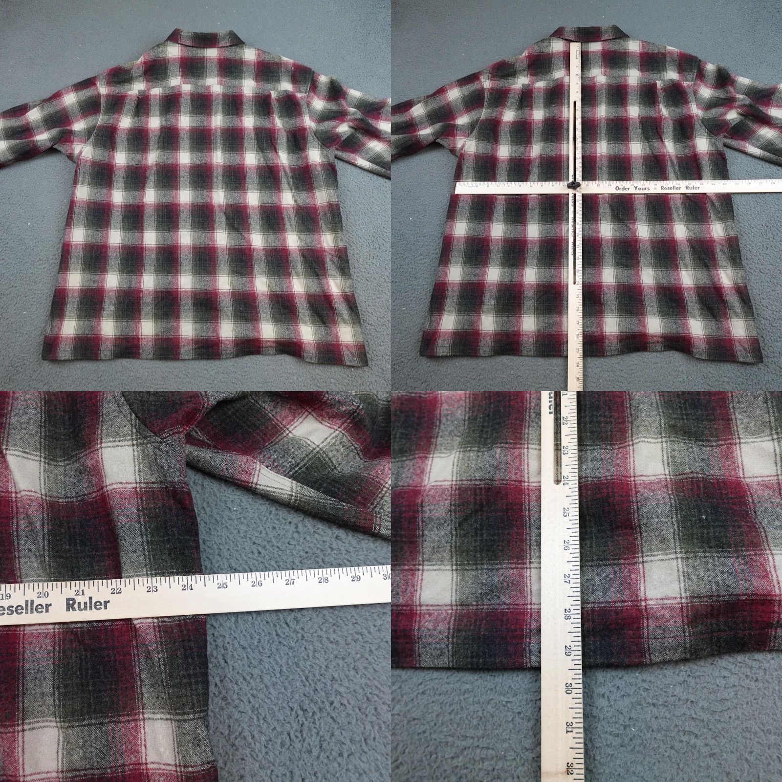 Pendleton VINTAGE Pendleton Loop Collar Shirt Mens XL Red Tartan Plaid Wool Button Up Size US XL / EU 56 / 4 - 8 Thumbnail