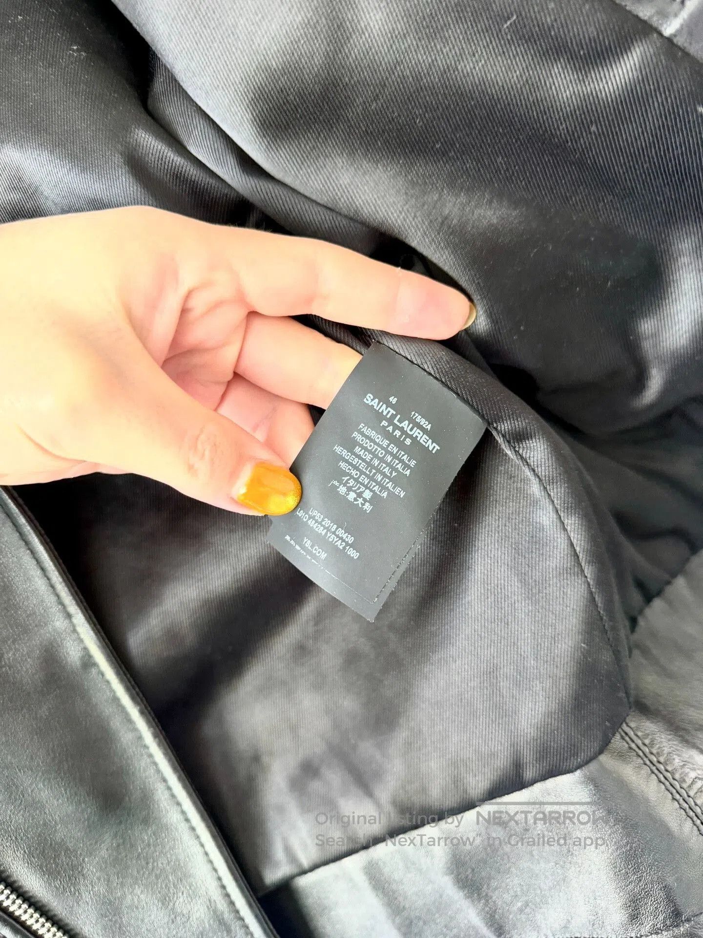 Saint Laurent Paris saint laurent black leather motorcycle jacket. Size US L / EU 52-54 / 3 - 4 Thumbnail