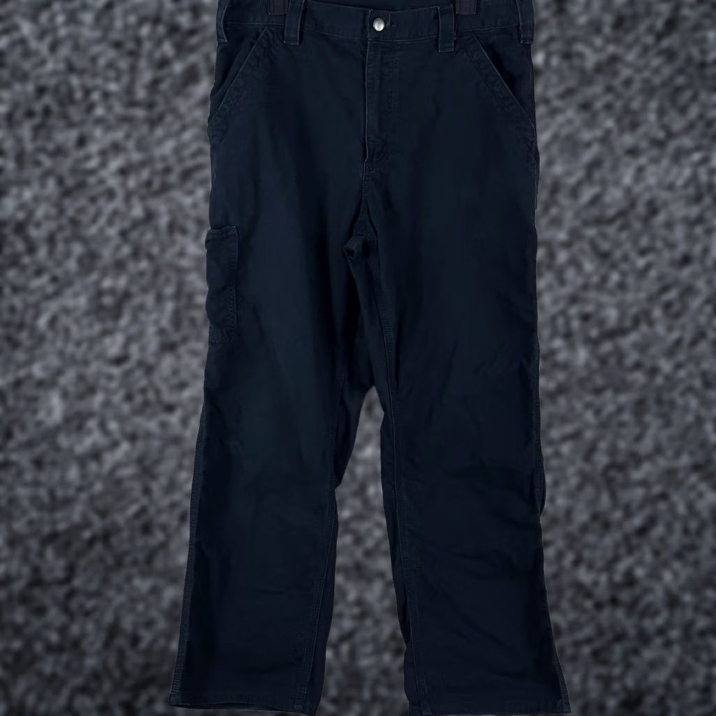 Carhartt Carhartt Pants Mens 35x30 Black B151 Loose Fit Utility Workwear Grunge Vtg 163 Size US 35 - 1 Thumbnail