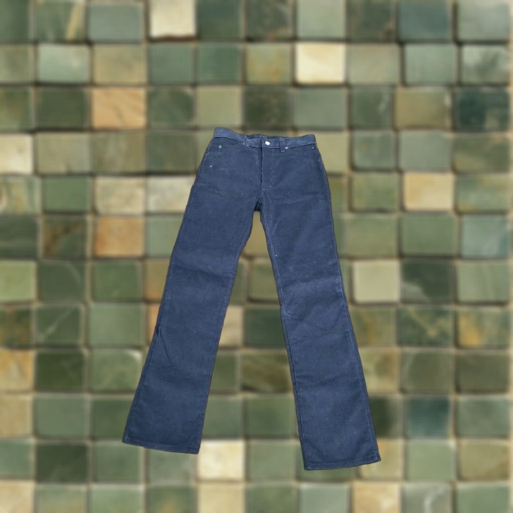 Lee VINTAGE Lee Ultra Cord Navy Corduroy Pants Trim Fit Straight 30x32 Mens Size US 30 / EU 46 - 1 Thumbnail