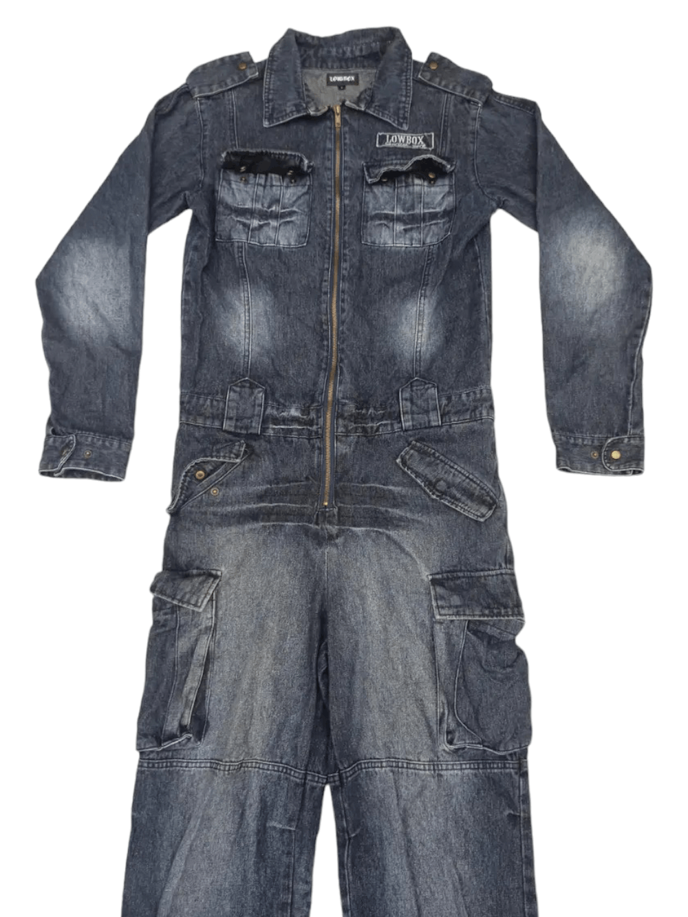 LOWBOX LOWBOX Tactical Multipocket Punk Style Overall Jeans Size US 34 / EU 50 - 9 Thumbnail