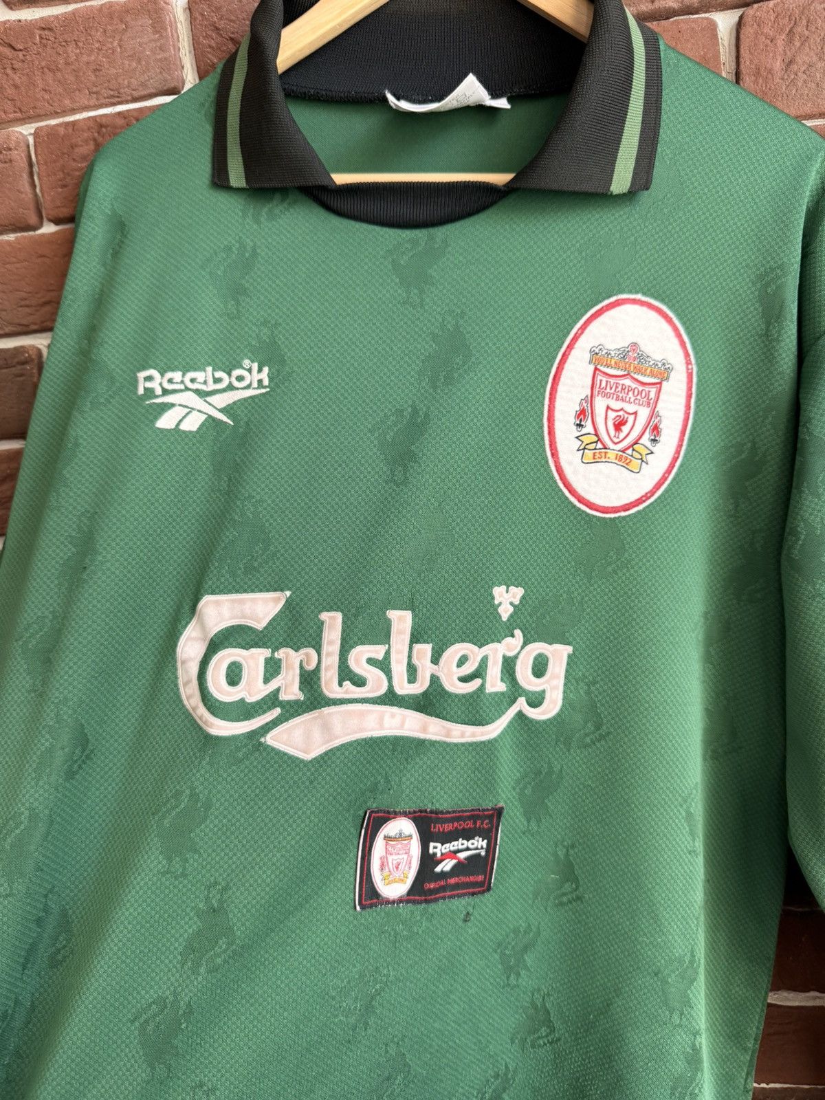 Reebok 1996/1997 Vintage FC Liverpool Reebok Goalkeeper Jersey Size US L / EU 52-54 / 3 - 10 Thumbnail