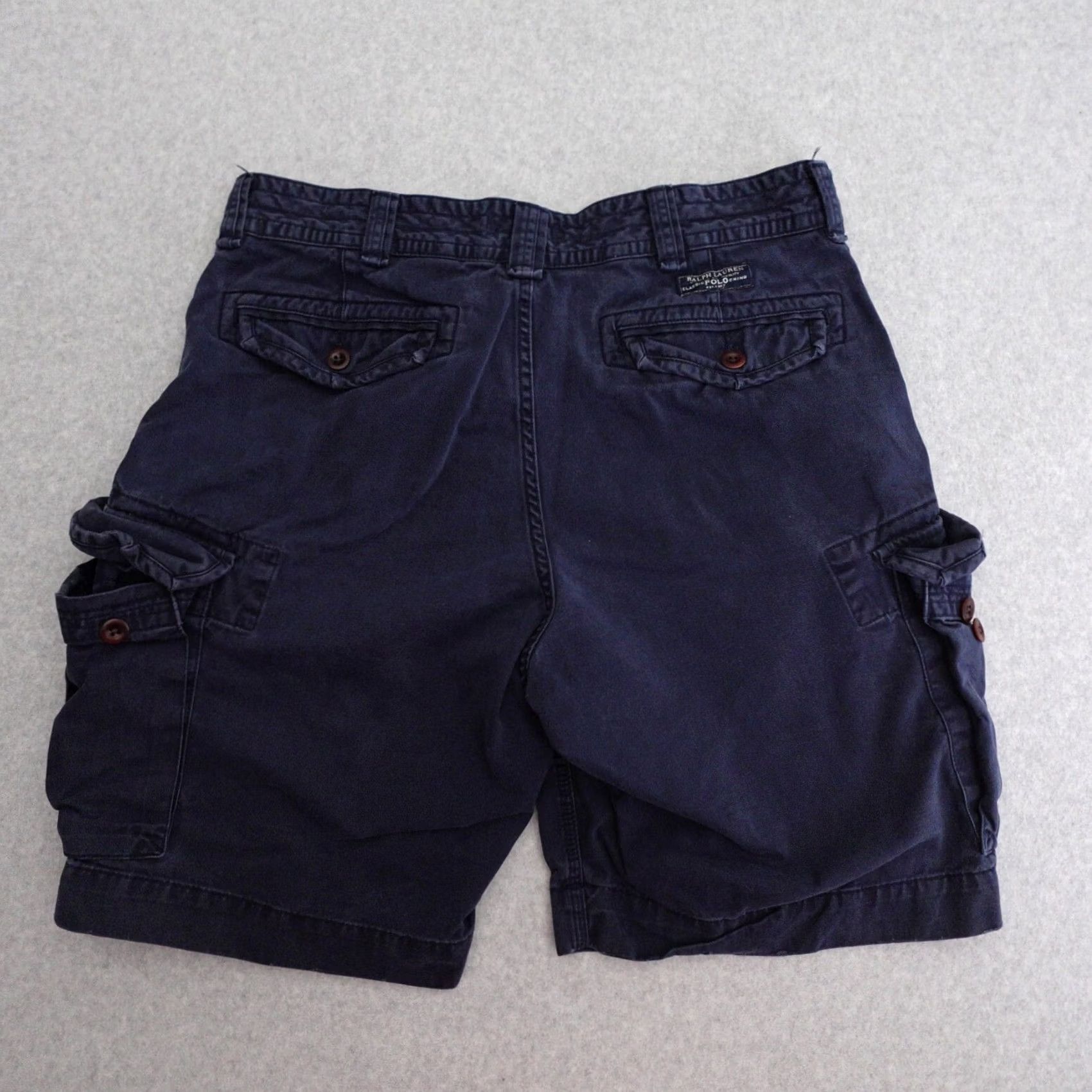 Polo Ralph Lauren VINTAGE Polo Ralph Lauren Shorts Adult Size 36 Cargo Navy Blue w Pockets Size US M / EU 48-50 / 2 - 2 Thumbnail