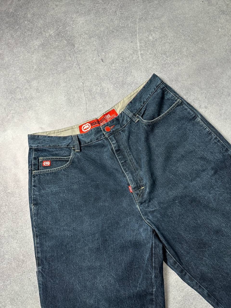 Ecko Unltd. × Japanese Brand × Vintage Vintage 90s Ecko Unltd Rhinoceros Carpenter Denim Shorts Rap Size US 40 / EU 56 - 2 Thumbnail