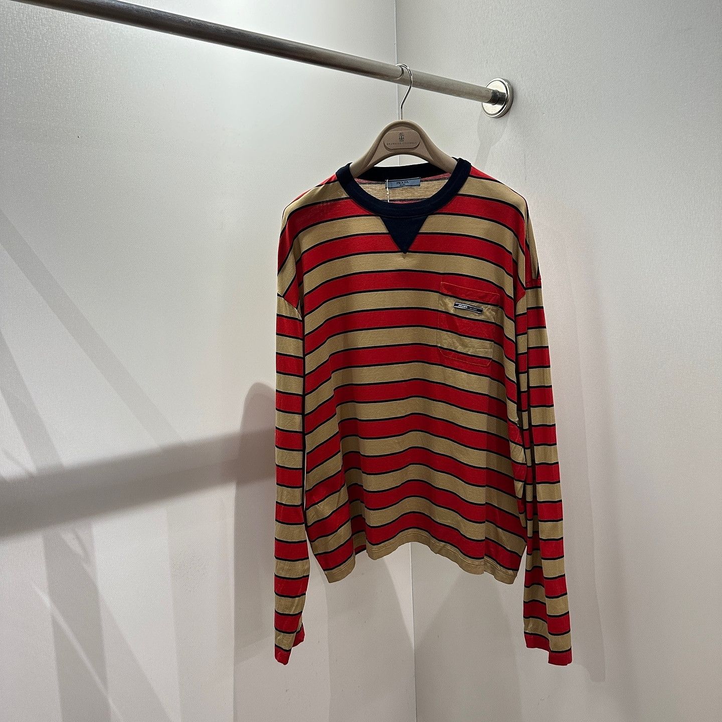 Prada Prada Striped Long Sleeve T-Shirt Size 38 Size XS / US 0-2 / IT 36-38 - 1 Thumbnail