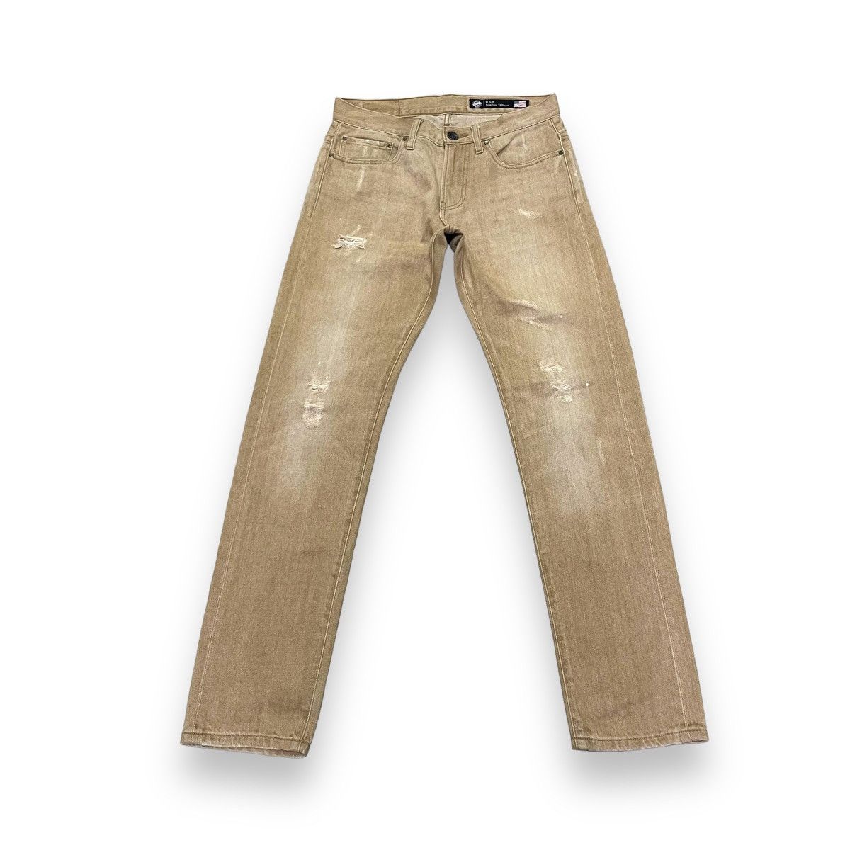 GOA 🇯🇵 BACK NUMBER DISTRESSED DENIM PANTS Size US 30 / EU 46 - 1 Thumbnail