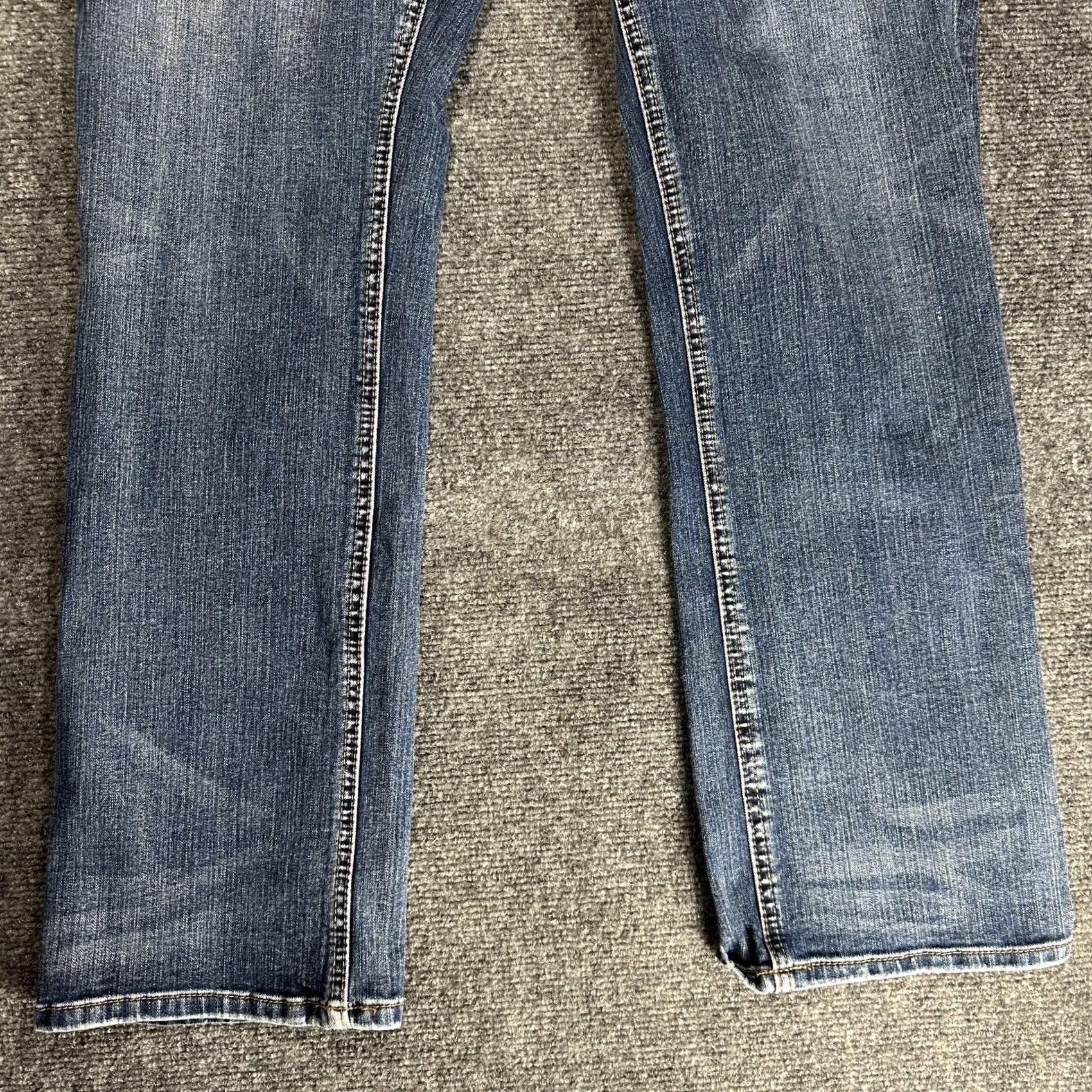 Vintage Seven7 Jeans Mens 34 Cotton Stretch Straight Leg Medium Wash Zip Pockets Logo Size US 34 / EU 50 - 2 Thumbnail