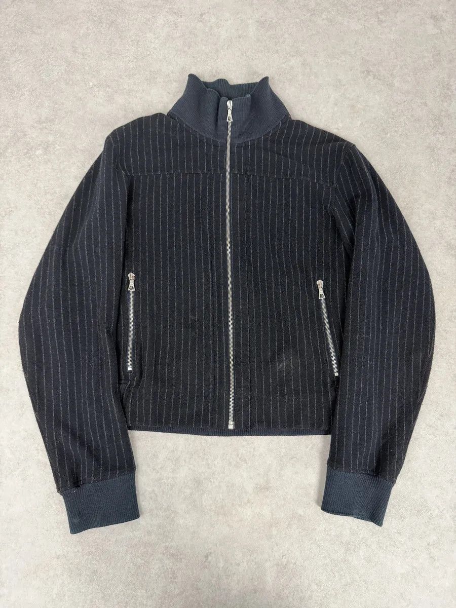 Dries Van Noten Dries Van Noten Dark Wool Striped Zip-up Jacket Size US S / EU 44-46 / 1 - 5 Thumbnail