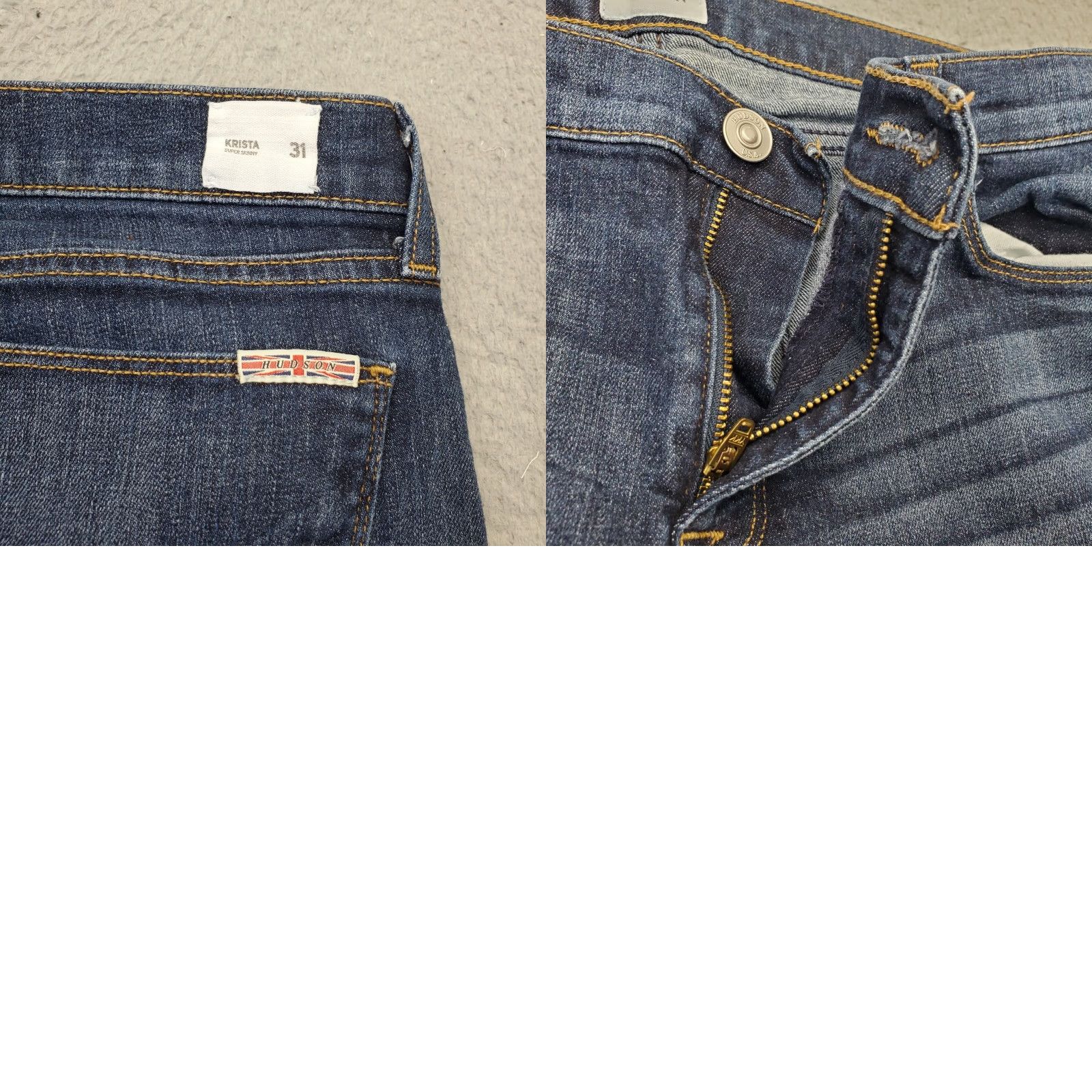 Hudson Hudson Womens Size 31 Blue Denim 5 Pocket Stretch Krista Super Skinny Jeans Size 24" / US 00 / IT 34 - 8 Thumbnail
