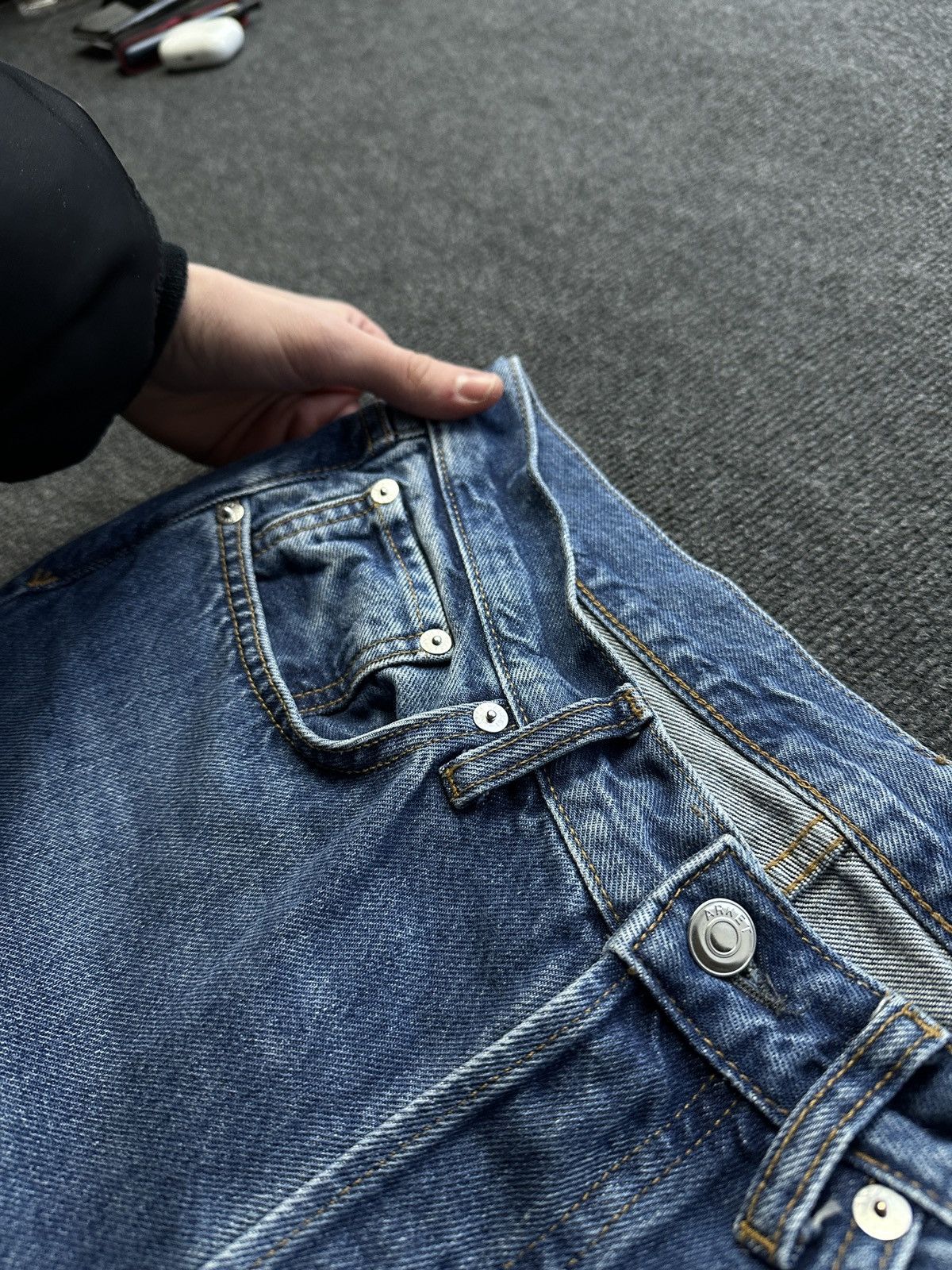 Arket 🚨Y2K WOMEN ARKET JEANS WITH LOGO AVANT GARDE DENIM PANTS Size 31" - 5 Thumbnail