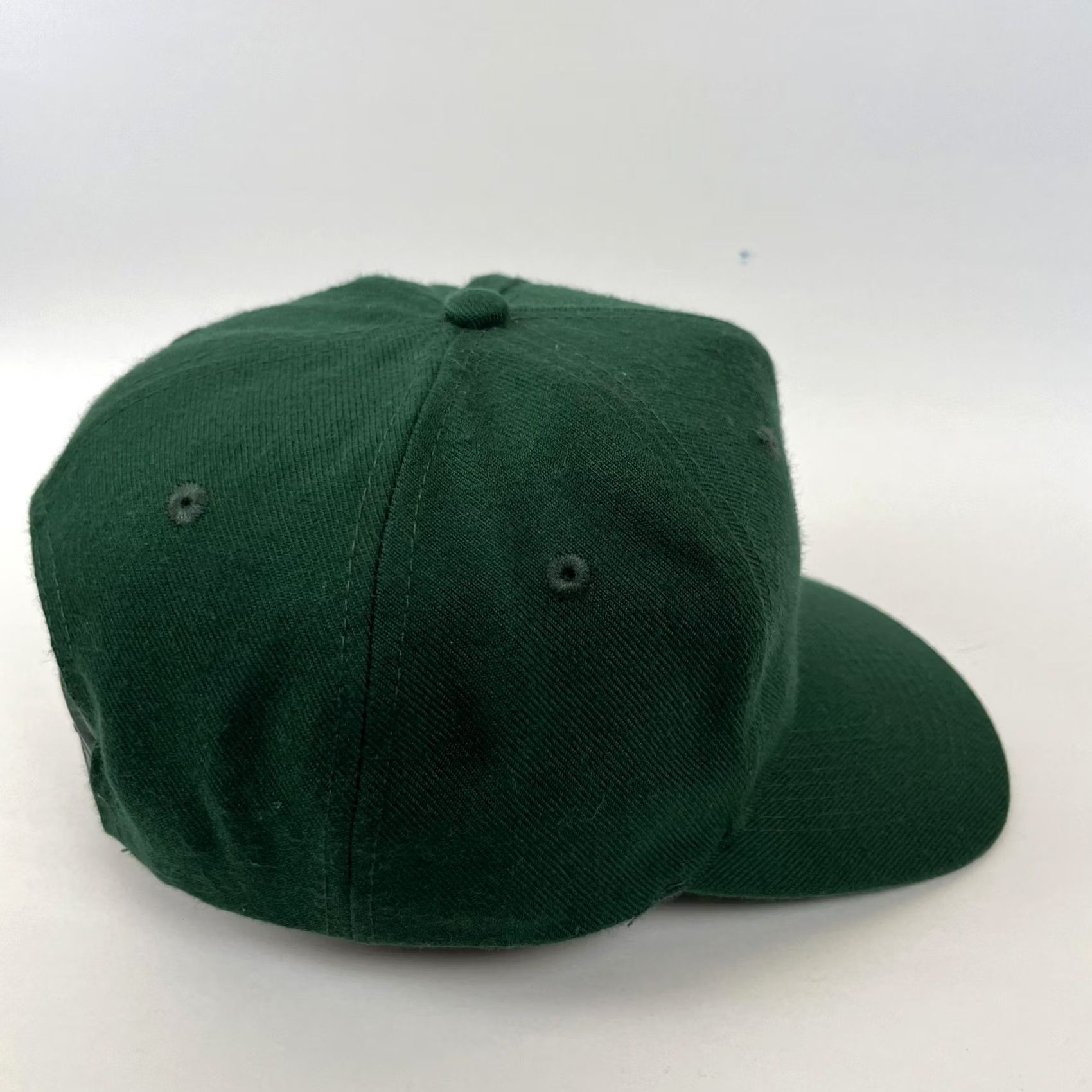 Vintage VINTAGE KC Hat Snap Back One Size Green Solid Wool Blend Twill Blank Baseball Size ONE SIZE - 5 Thumbnail