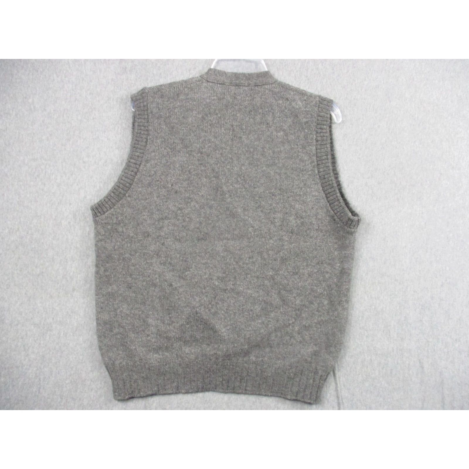 McGregor McGregor Sweater Vest Mens L Gray Shetland Wool Button Front V Neck Classic Size US L / EU 52-54 / 3 - 6 Thumbnail