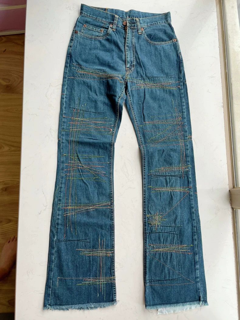 Hysteric Glamour Hysteric Glamour size os 90s Hippie Stitched Jeans 2504-Ne Size US 30 / EU 46 - 3 Thumbnail