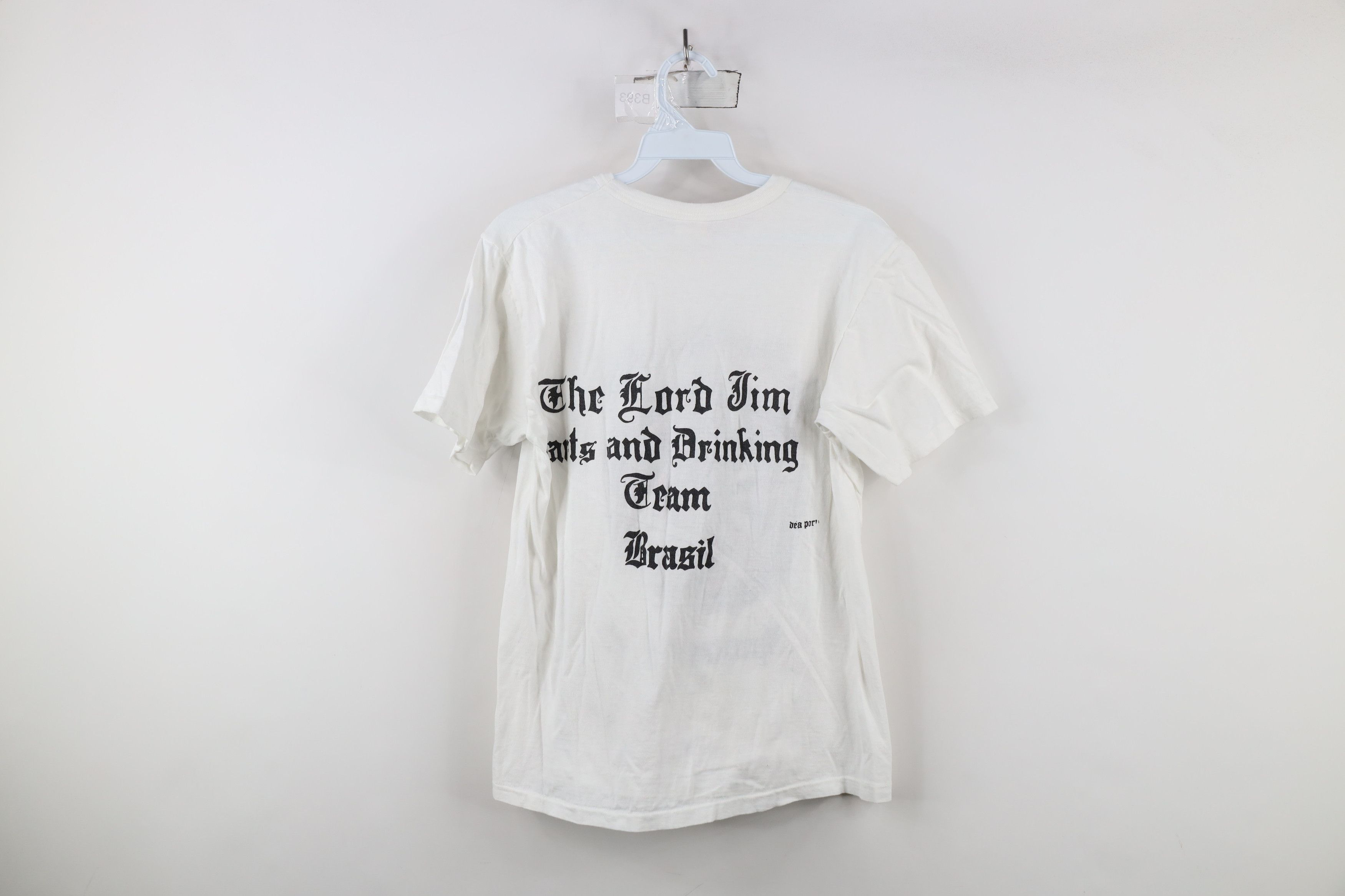 Vintage Vintage 70s Jim Pub Darts Drinking Team Brazil T-Shirt White Size S / US 4 / IT 40 - 12 Thumbnail