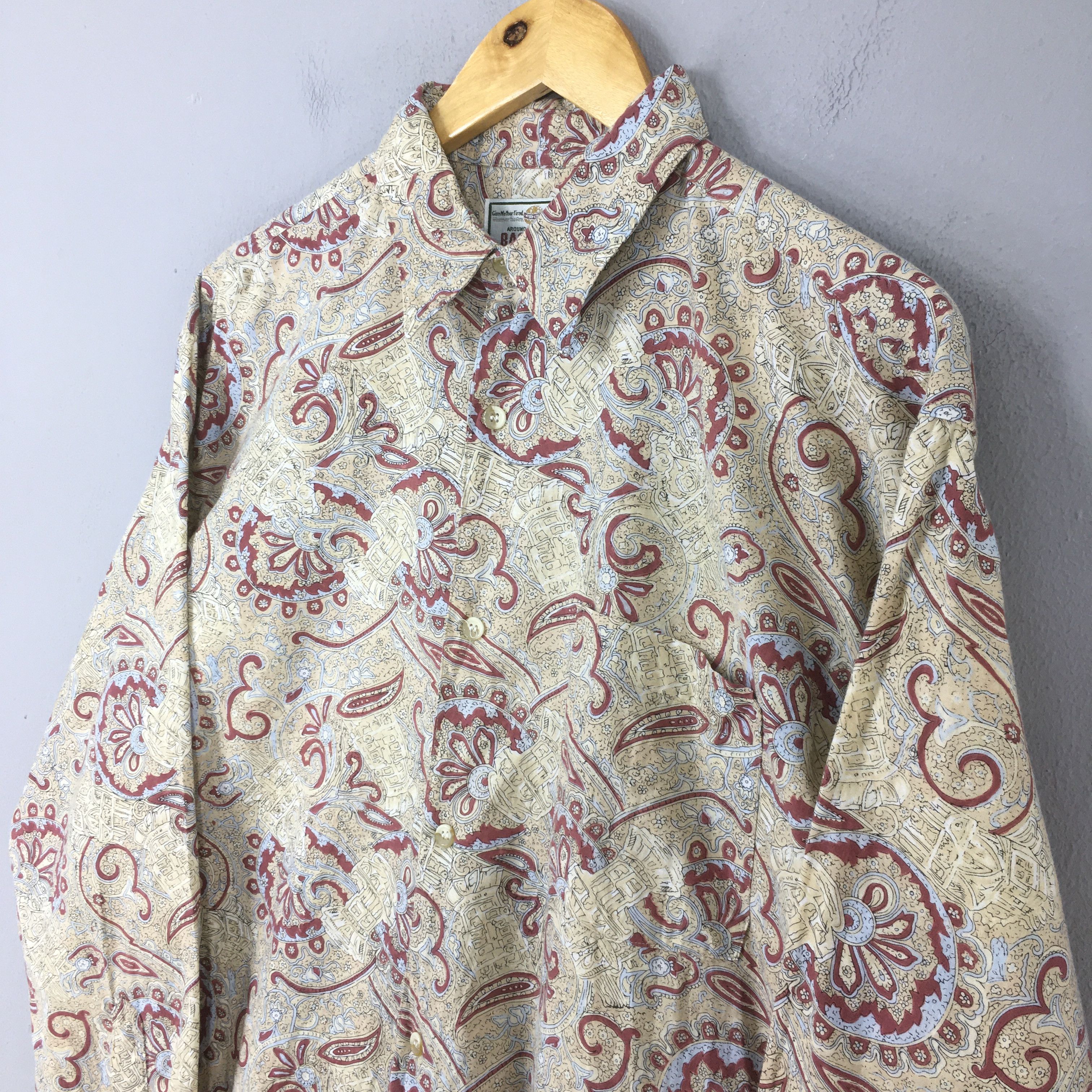 Vintage Vintage Psychedelic Men Casual Shirt Large Size US L / EU 52-54 / 3 - 3 Thumbnail