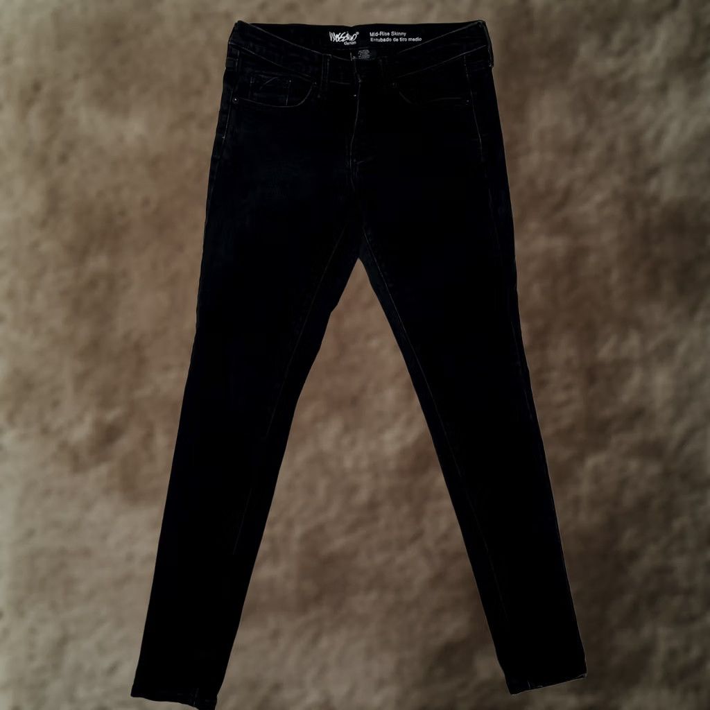 Mossimo Mossimo Skinny Jeans Womens 00/S Black Charcoal Wash Stretch Denim Y2K Size 24" / US 00 / IT 34 - 1 Thumbnail