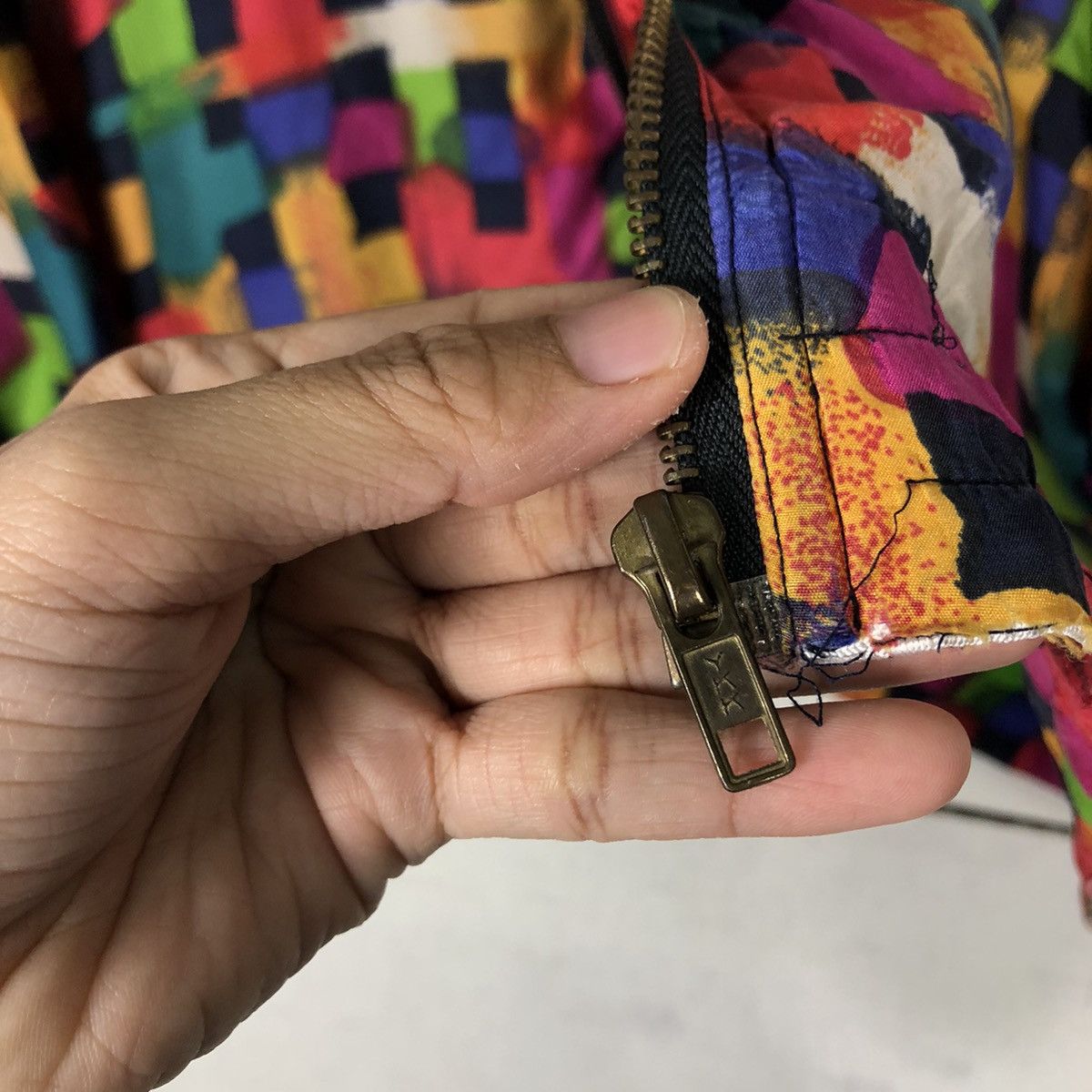 Japanese Brand 🔥90’s Vintage Silk Bomber Jacket EVR Art Issey Miyake Size US XL / EU 56 / 4 - 14 Thumbnail