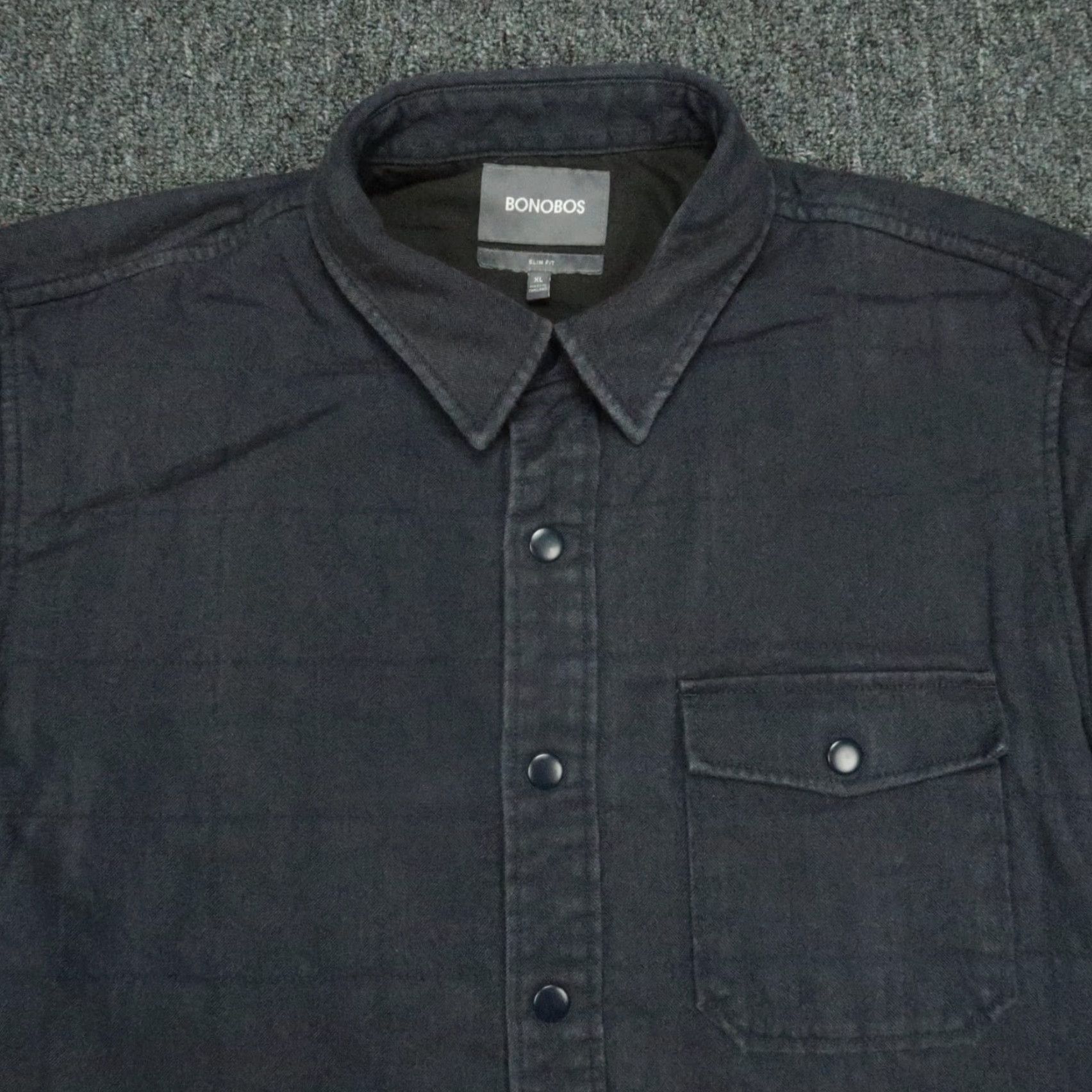 Bonobos Bonobos Jacket Mens XL Blue Shirt Jacket Slim Fit Snap Shacket Quilted Size US XL / EU 56 / 4 - 2 Thumbnail