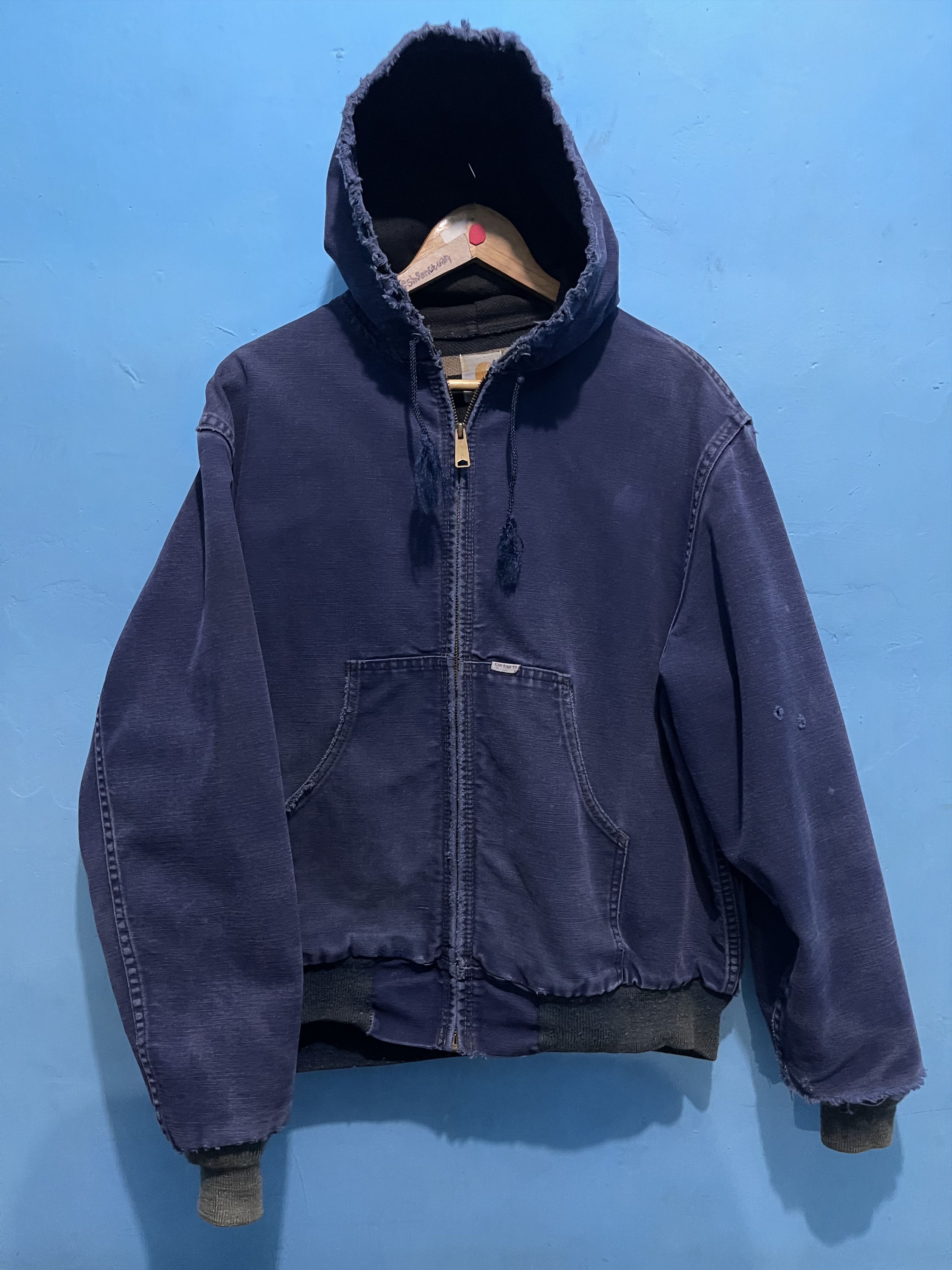 Carhartt Blue Work Wear Hooded Jacket