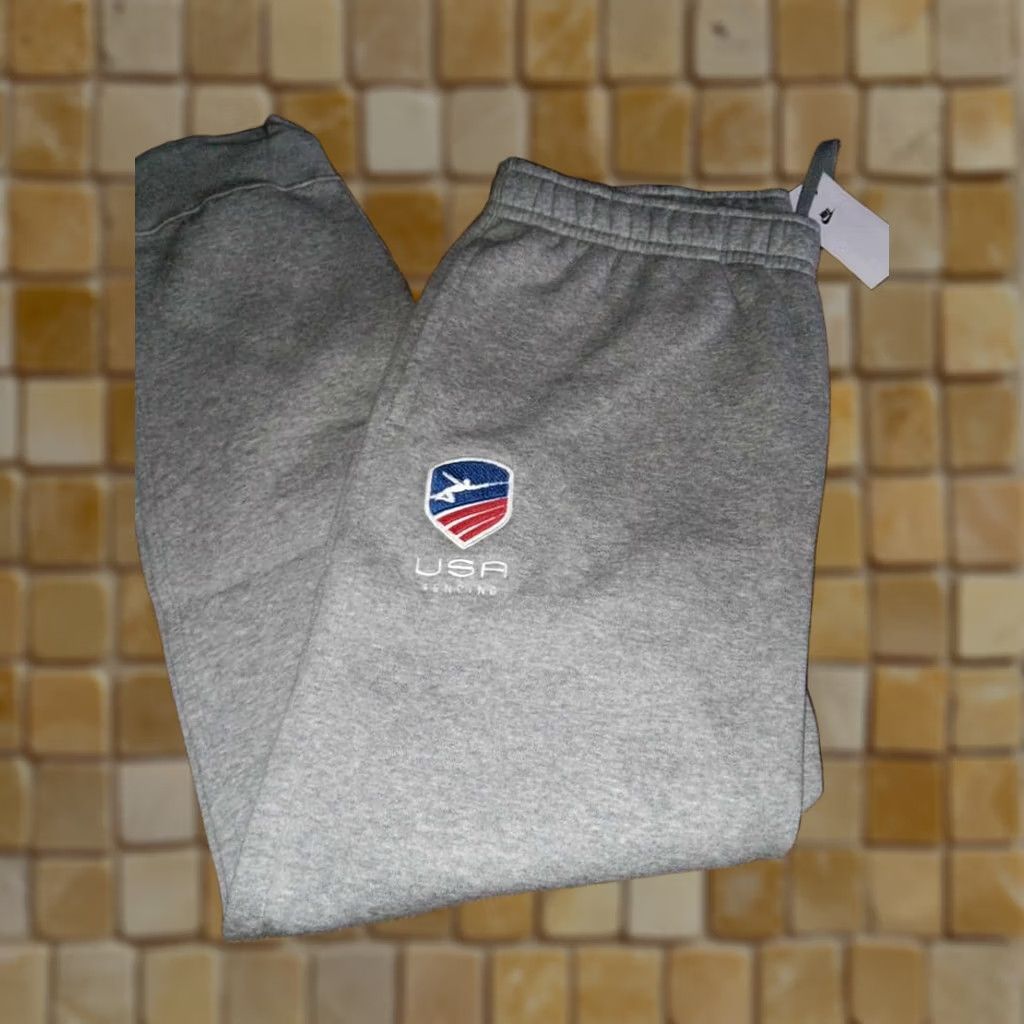 Nike Nike Gray USA Fencing Fleece Training Jogger Pants Mens Size S Size US 29 - 1 Thumbnail