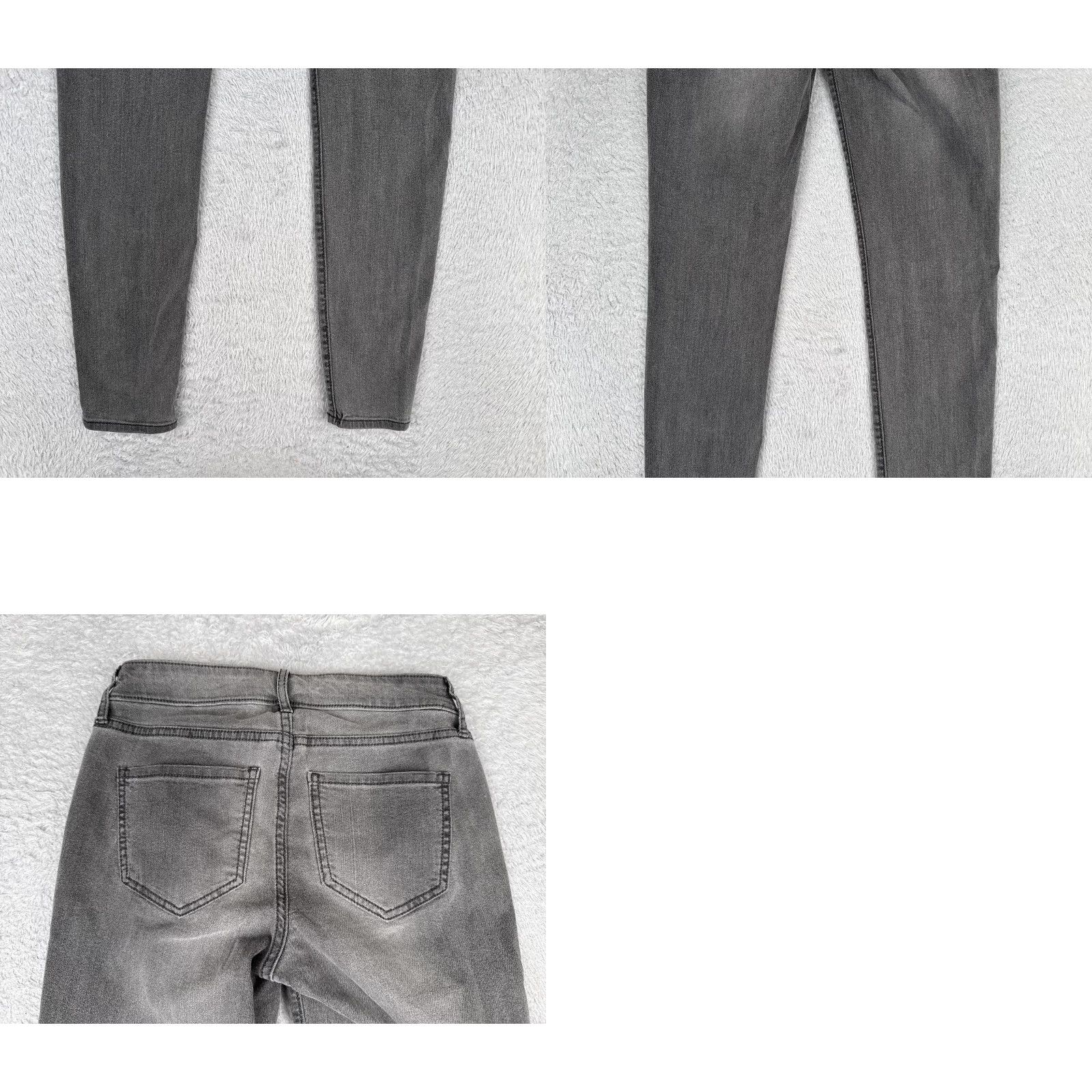 Old Navy Old Navy Jeans Womens Small Gray Super Skinny Mid Rise Stretch Denim Pants Size 27" / US 4 / IT 40 - 10 Thumbnail
