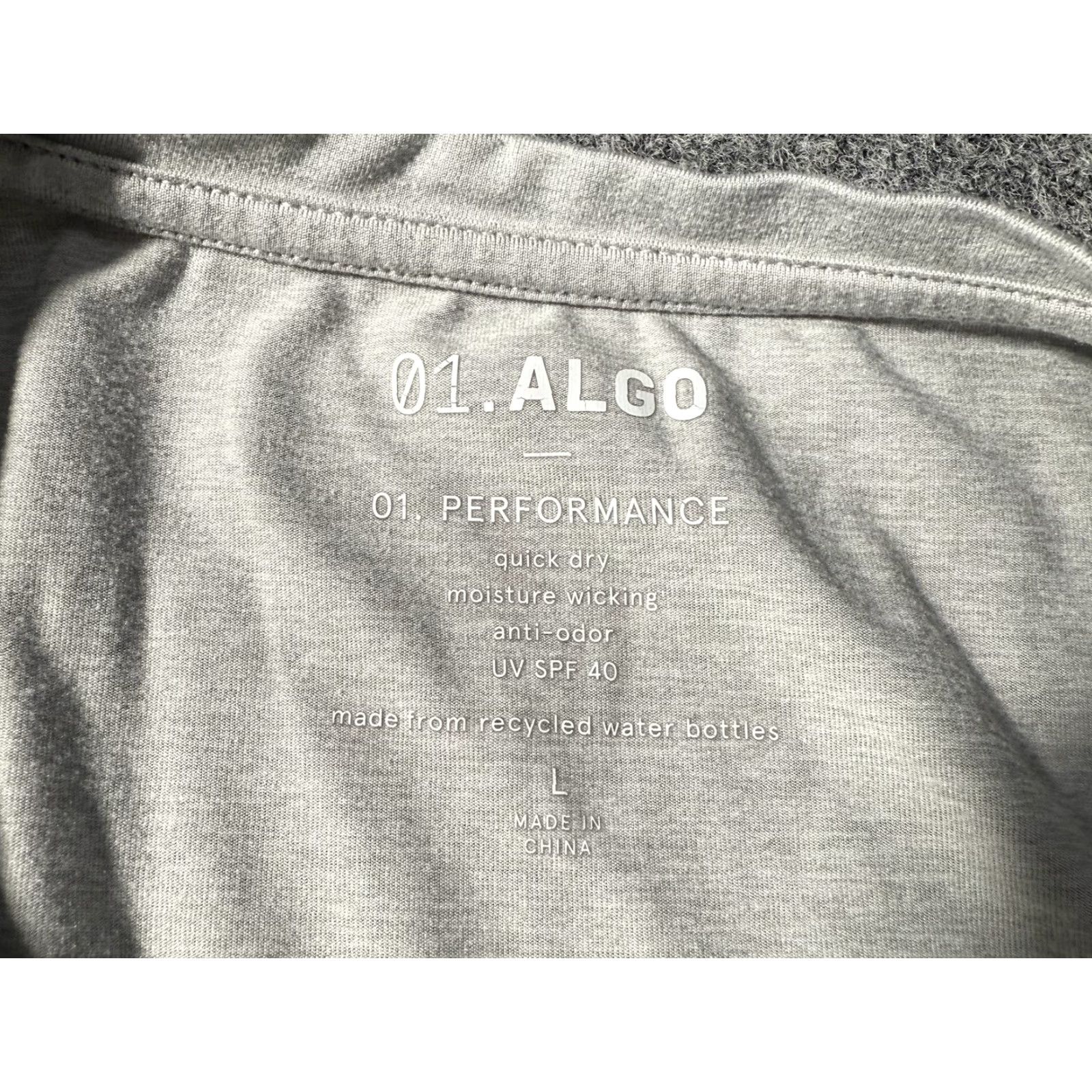 Vintage 01.algo Mens Henley Shirt - Button-Up Long Sleeve Thermal Quick Dry UV L Gray Size US L / EU 52-54 / 3 - 3 Thumbnail