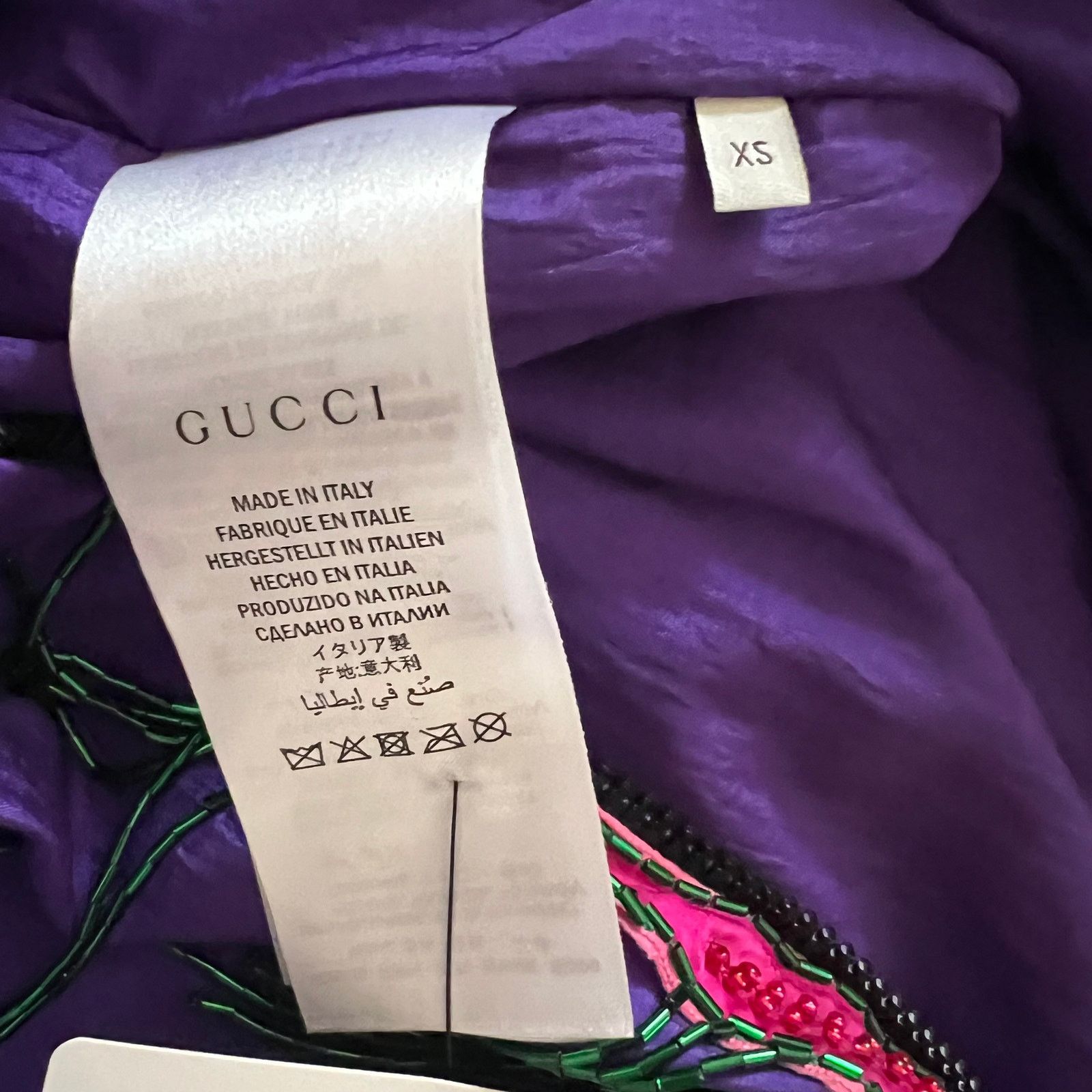 Gucci GUCCI Embellished Printed Hood Bomber Jacket, XS SRP: $7800 Size XS / US 0-2 / IT 36-38 - 16 Thumbnail