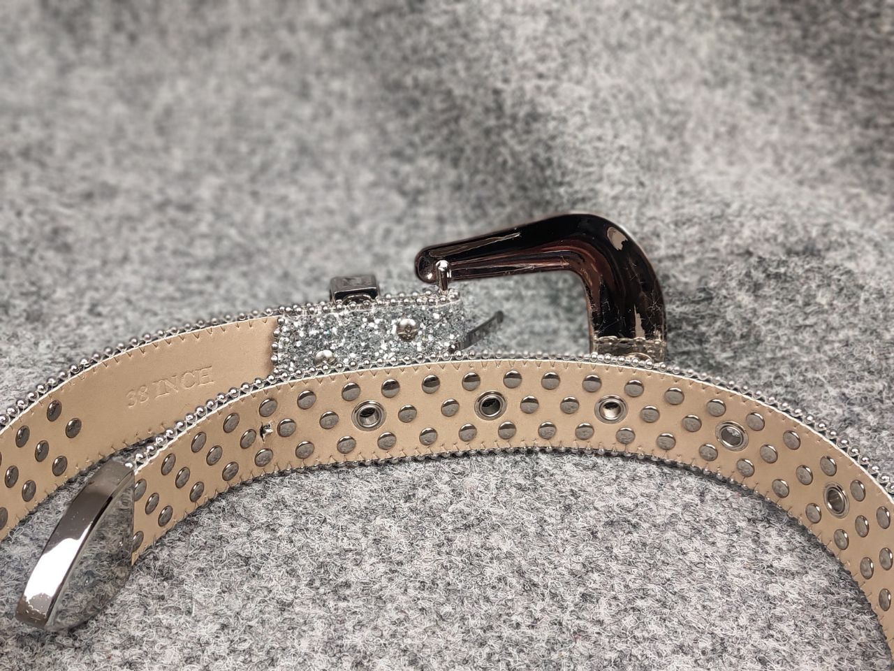 If Six Was Nine Vintage Hysteric Glamour B.B Simon Style Y2K stones Belt Size ONE SIZE - 6 Thumbnail