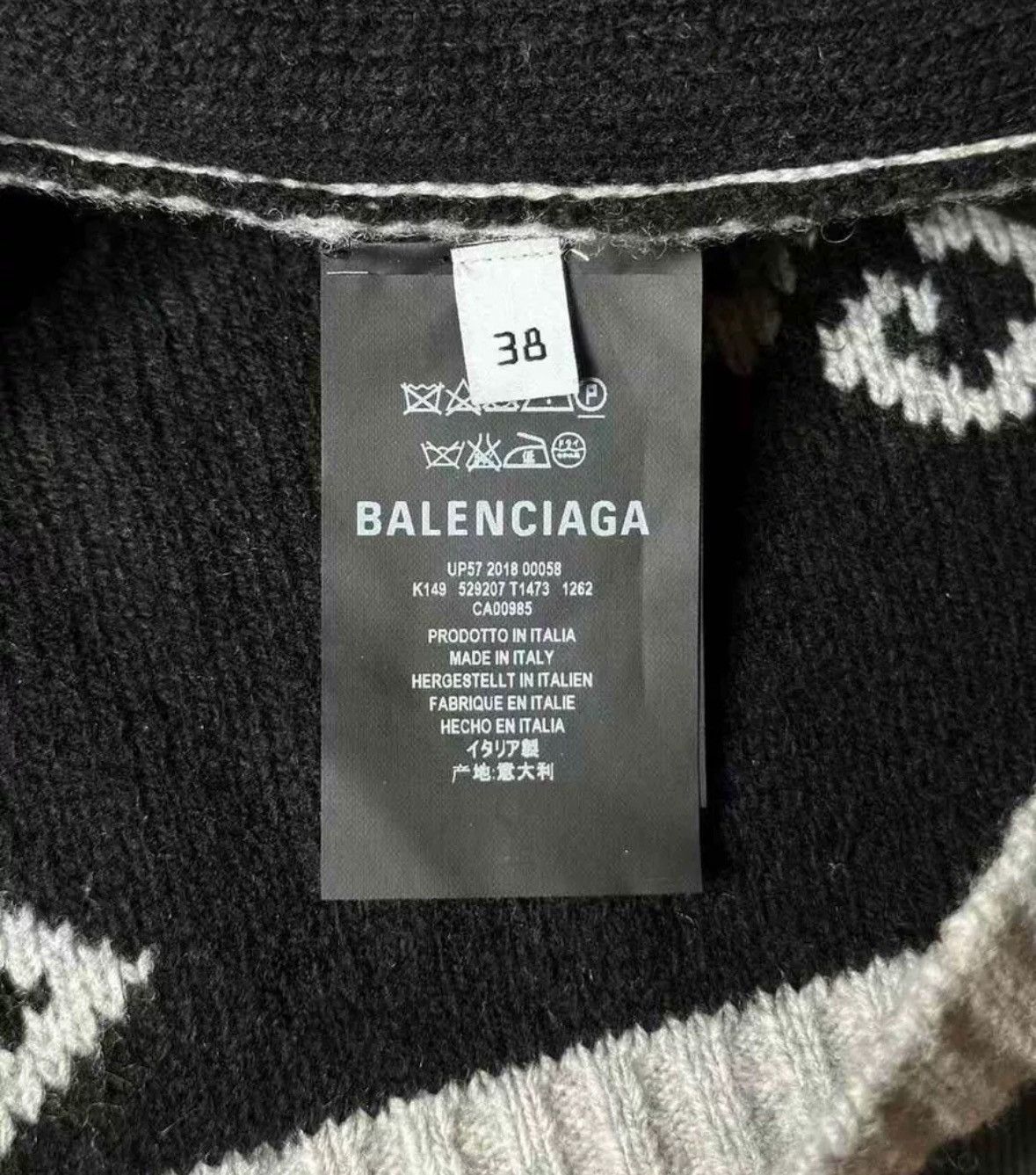 Balenciaga Balenciaga Grey Bullet Curtain Sweater Size US M / EU 48-50 / 2 - 4 Thumbnail