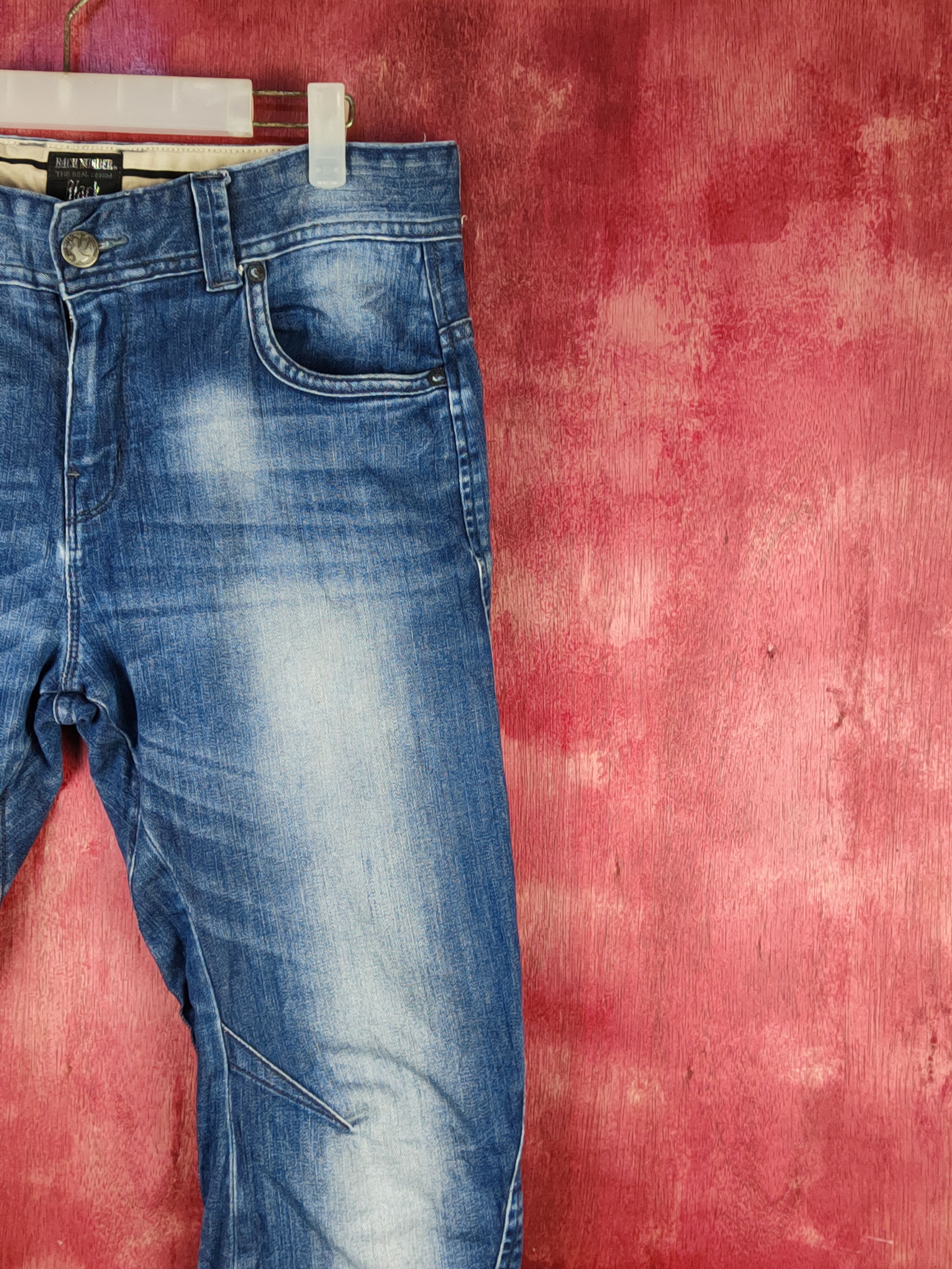 Japanese Brand Back Number-Black Dark Blue Faded Multipocket Denim #S1599 Size US 30 / EU 46 - 5 Thumbnail